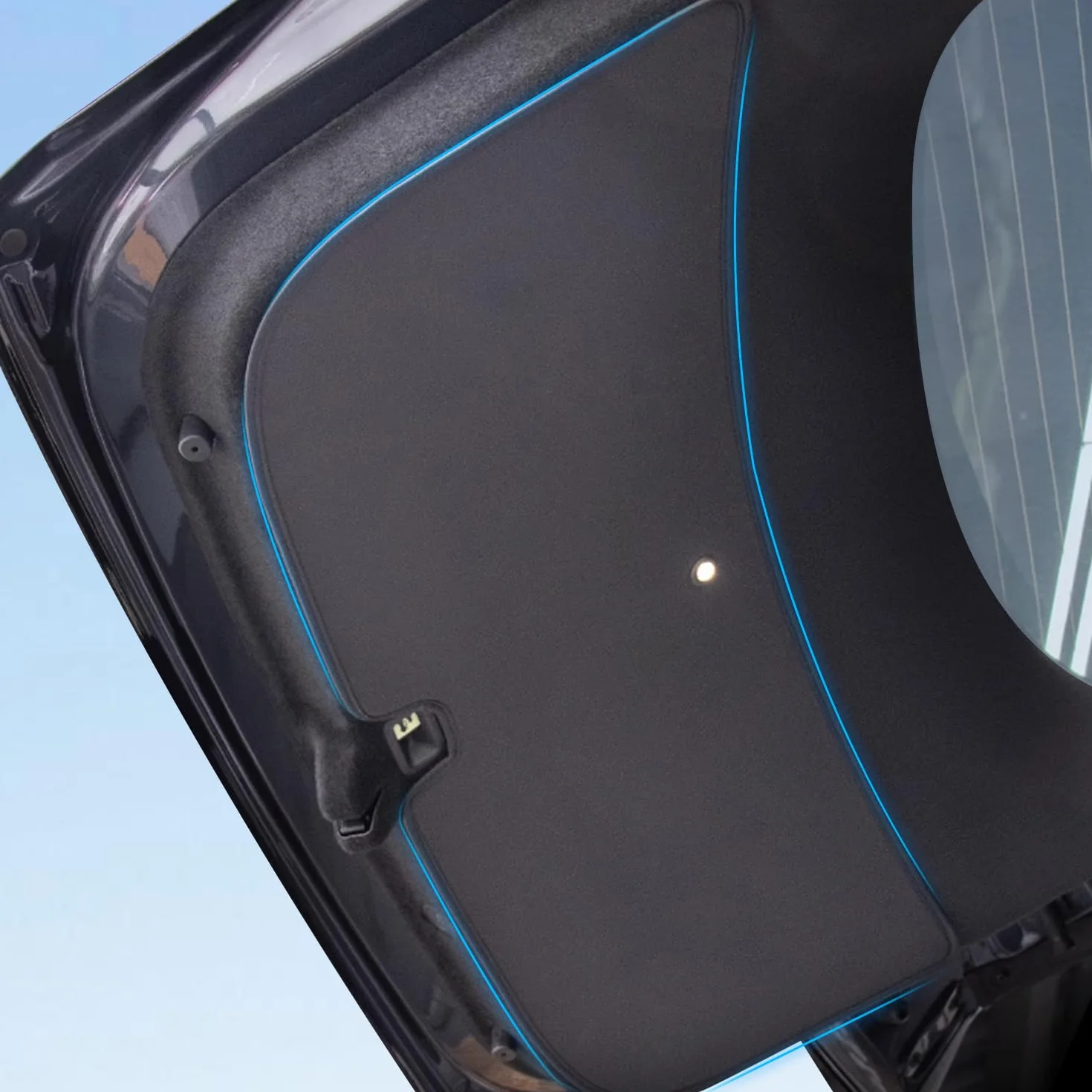 TOPABYTE Mata do tylnej klapy bagażnika do Tesla Model Y Juniper 2025, czarna skórzana podkładka ochronna na bagażnik, mata ochronna na każdą pogodę, wkładki do drzwi wewnętrznych, akcesoria