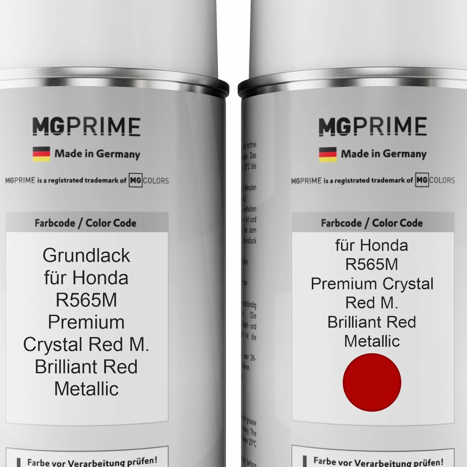 MG PRIME Lakier samochodowy Puszki z aerozolem dla Honda R565M Premium Crystal Red M. / Brilliant Red Metallic podklad lakier bazowy spray puszka 400ml