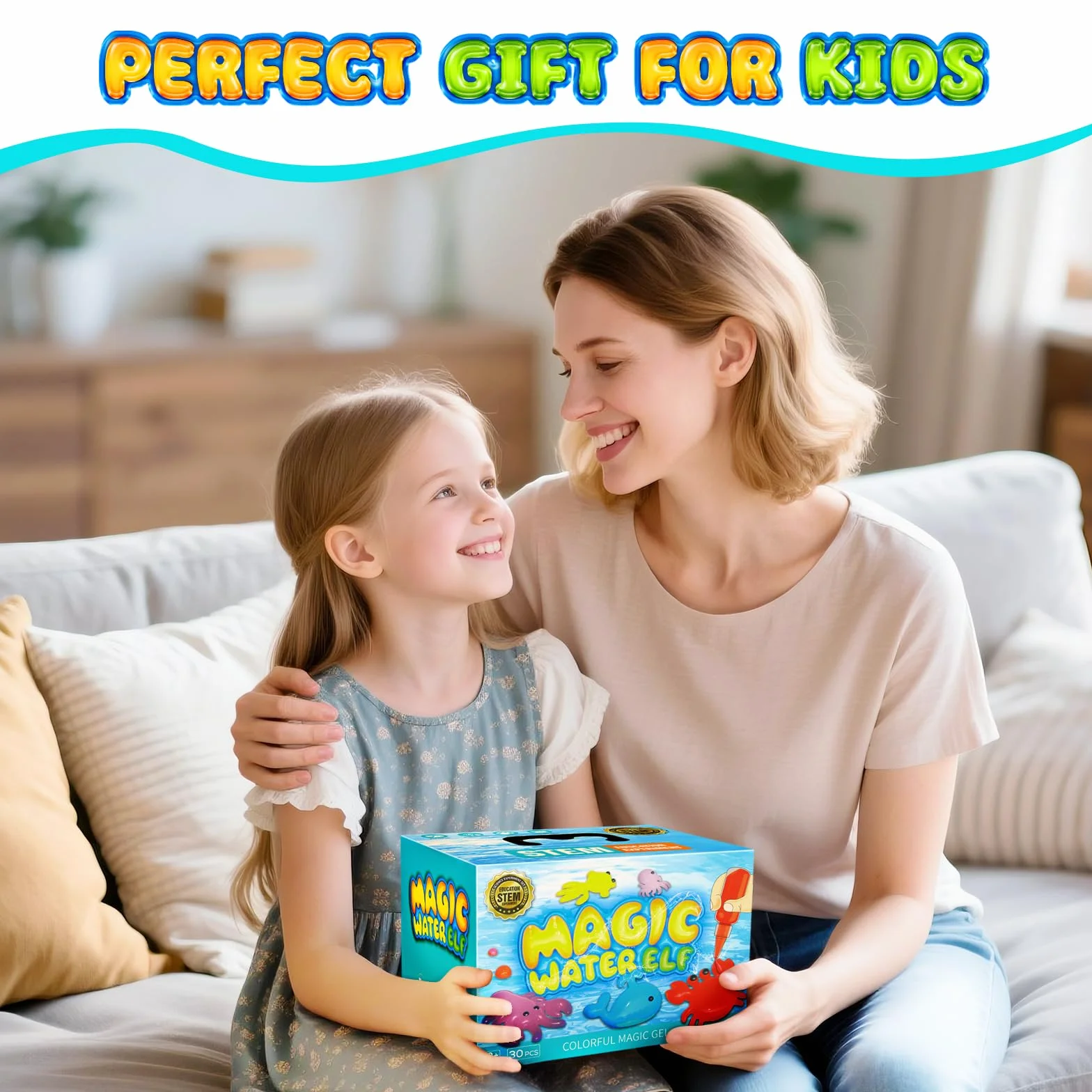 MOMSIV Zestaw magicznego żelu wodnego w 12 kolorach, magiczny elf wodny, zestaw dla dzieci z 12 formami, wróżka, DIY, sztuka i rękodzieło, zabawka dla chłopców i dziewcząt w wieku 5, 6, 7, 8 lat