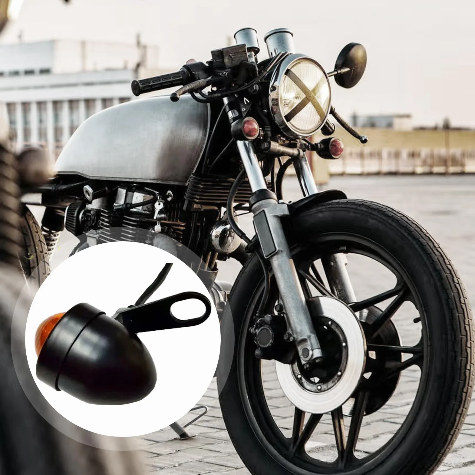 Uchwyt do dzwonków motocyklowych ze stali nierdzewnej czarny uniwersalny do Guardian Gremlin Lucky Bell