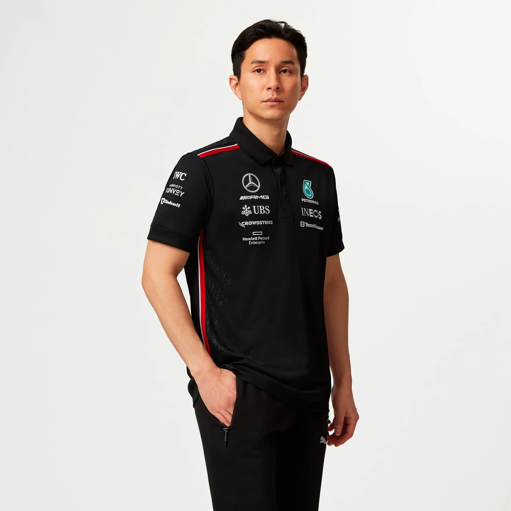 Mercedes AMG Petronas Formula One Team 2023 Team Polo czarna