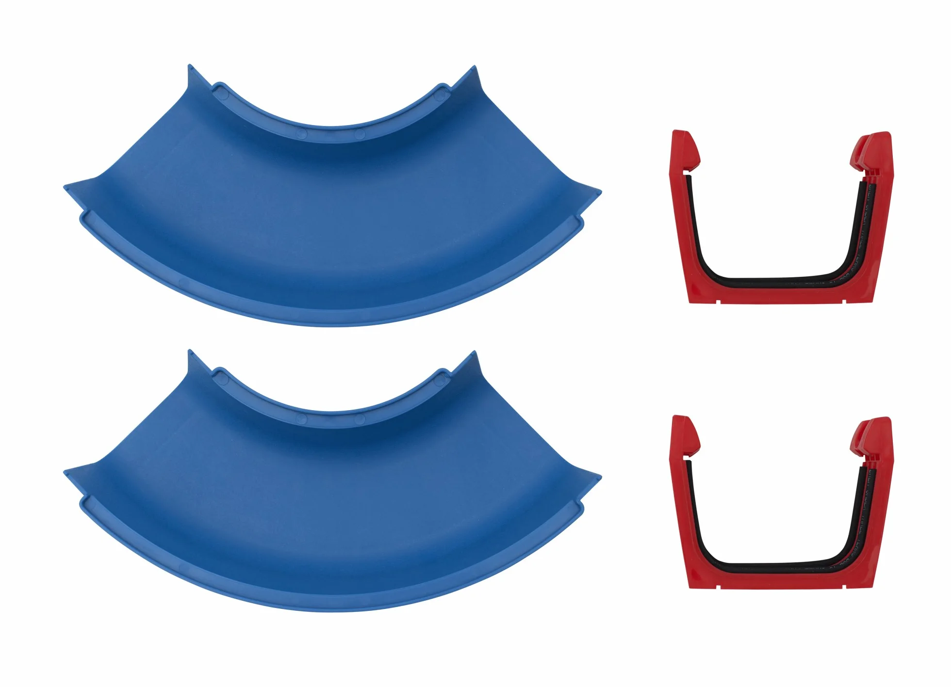 AquaPlay - Krzywa 2x - zestaw rozszerzający do torów wodnych AquaPlay, 2 x element krzywizny, 2 x klamry łączące, 4 x gumowa uszczelka, akcesoria do dróg wodnych