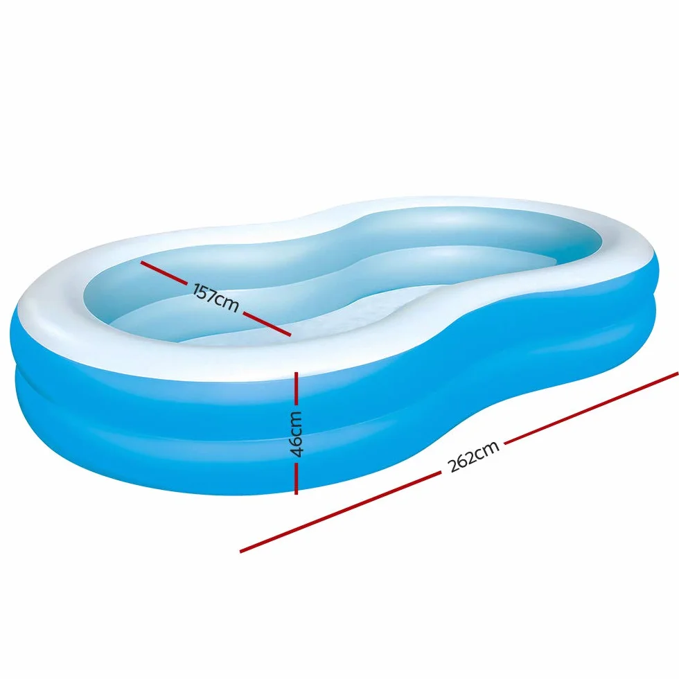 Bestway® 8'7" x 62" x 18"/2.62m x 1.57m x 46cm The Big Lagoon Family Pool