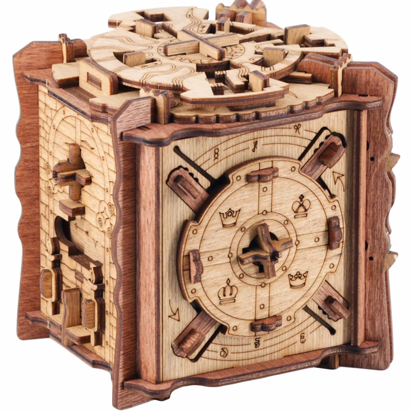 iDventure Cluebox - Tajemnica Camelot - gra Escape Room - drewniane puzzle 3D - prezent dorosłych - gadżet