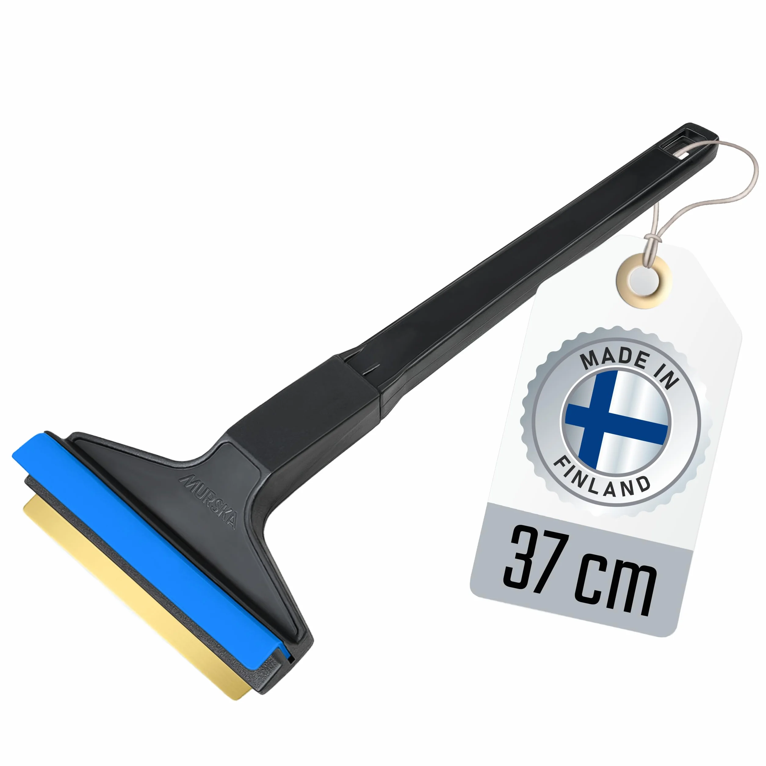 Skrobaczka do Szyb Samochodowych - Murska - szybko & prosto - 37cm - dluga Skrobaczka mosiężna do lodu - Premium HIPS - Ostrze z mosiądzu - Gumowa uszczelka - Skrobak z Finlandii (Kolor losowy)