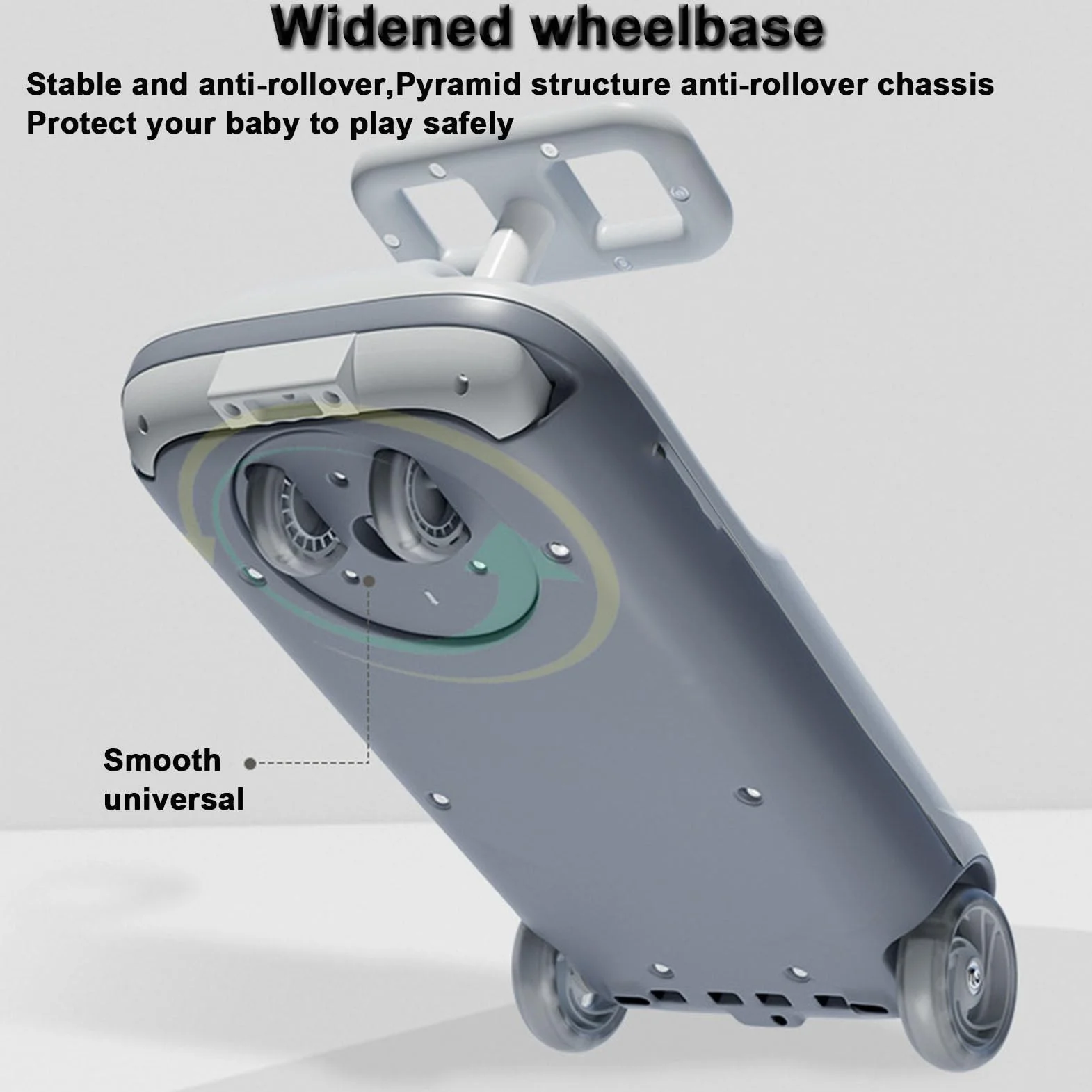 Elektryczny samochód Wiggle Car z mopem, przenośny elektryczny wózek czyszczący, dziecięcy samochód czyszczący z miejscem do przechowywania, oświetleniem gradientowym i zabezpieczeniem