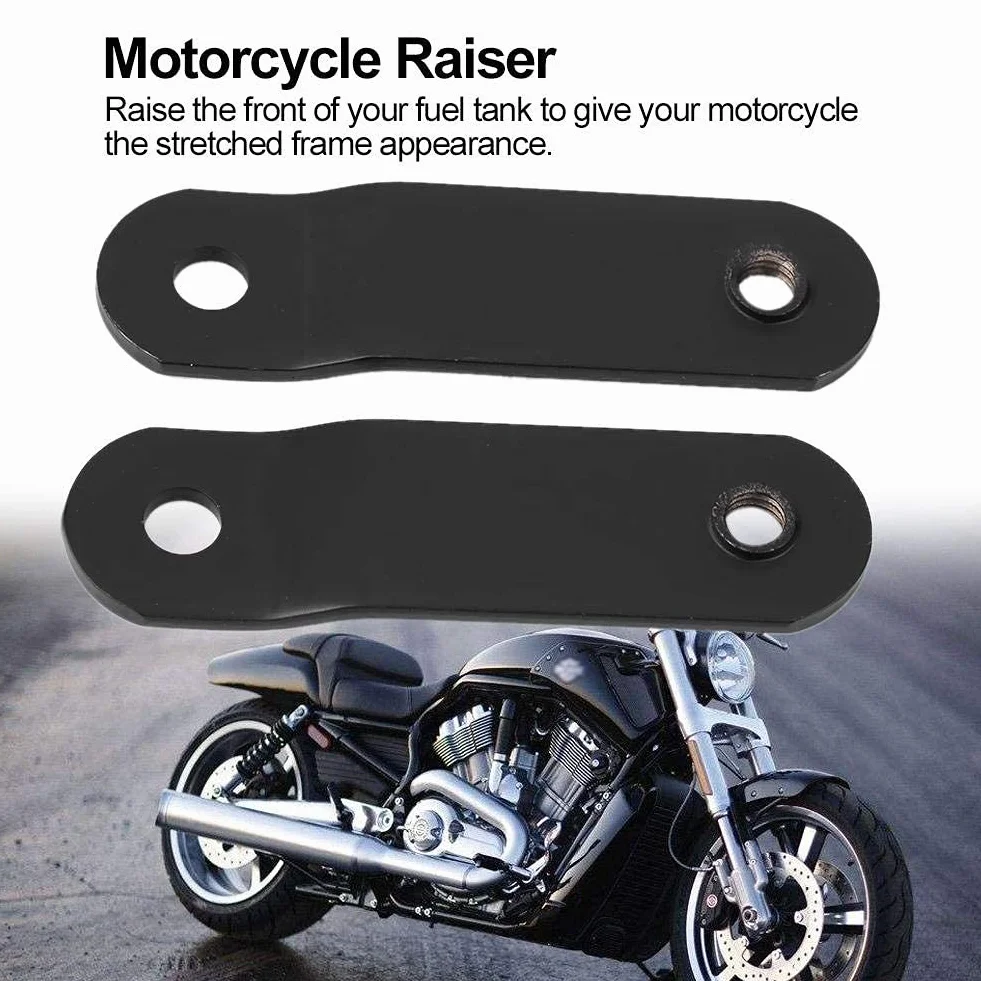 KIMISS Podnośnik zbiornika paliwa 2,56" dla motocykli XL 1995-2010 – zestaw montażowy bolt-on (czarny)