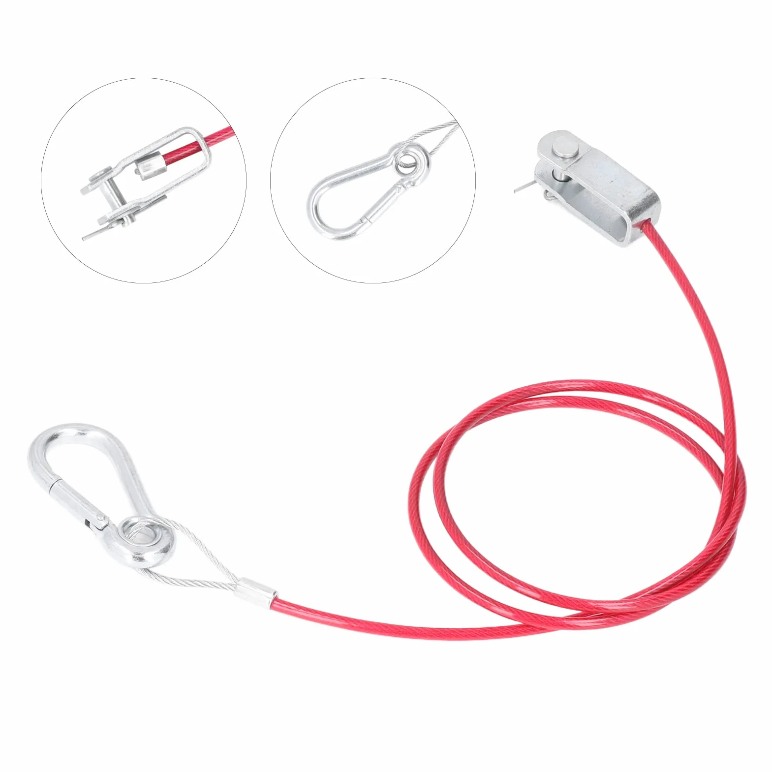 Przerwa Bezpieczeństwa Samochodu 3,3 Stopy Kabel Zrywający Anti Drop ze Stali Nierdzewnej ABS Linka do Przyczepy