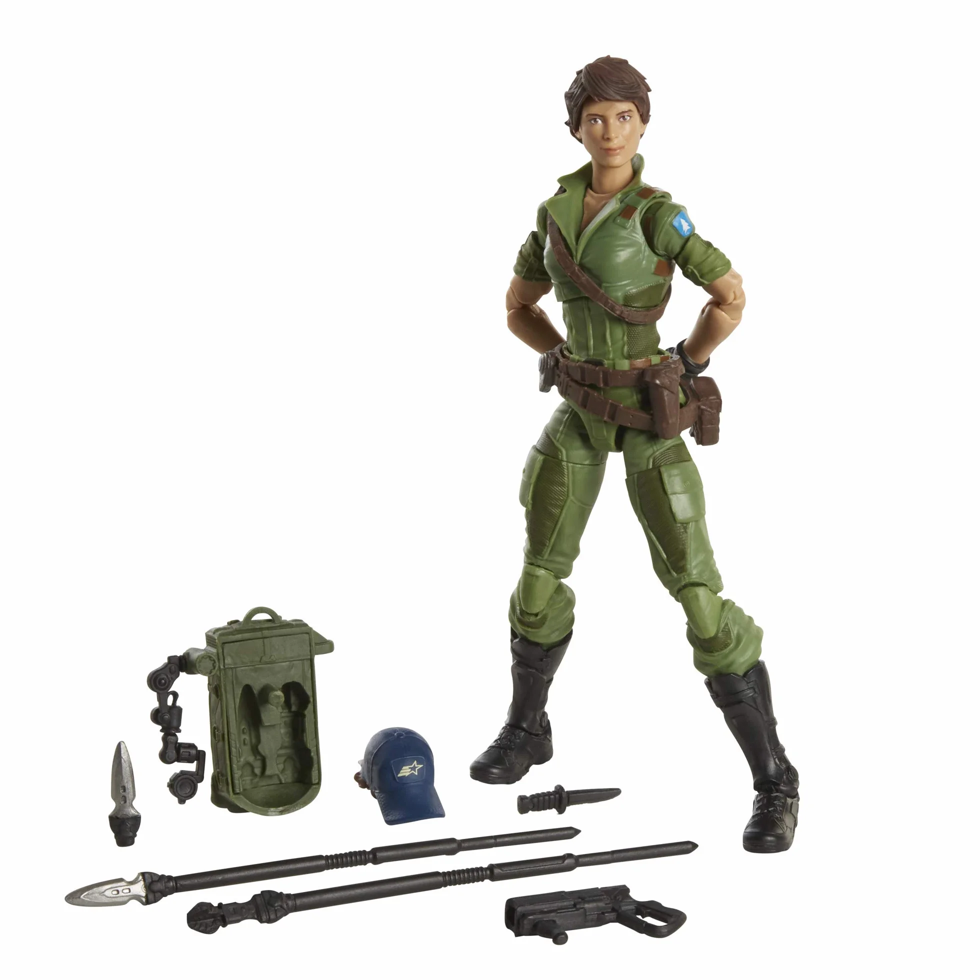 G.I. Joe Hasbro Classified Series Lady Jaye Figurka 25 Wysokiej jakości zabawka z kilkoma akcesoriami, skala 15,2 cm, z niestandardowym opakowaniem Art CS FIGURE ROCKET Żurawina