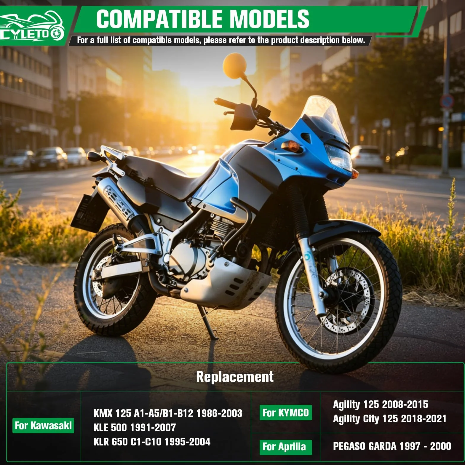 Tylne okładziny hamulcowe do KAWASAKI KLE500 1991-2007 KX 125 87-88 KX 250 ZR 250 B6 Balius-II 2002