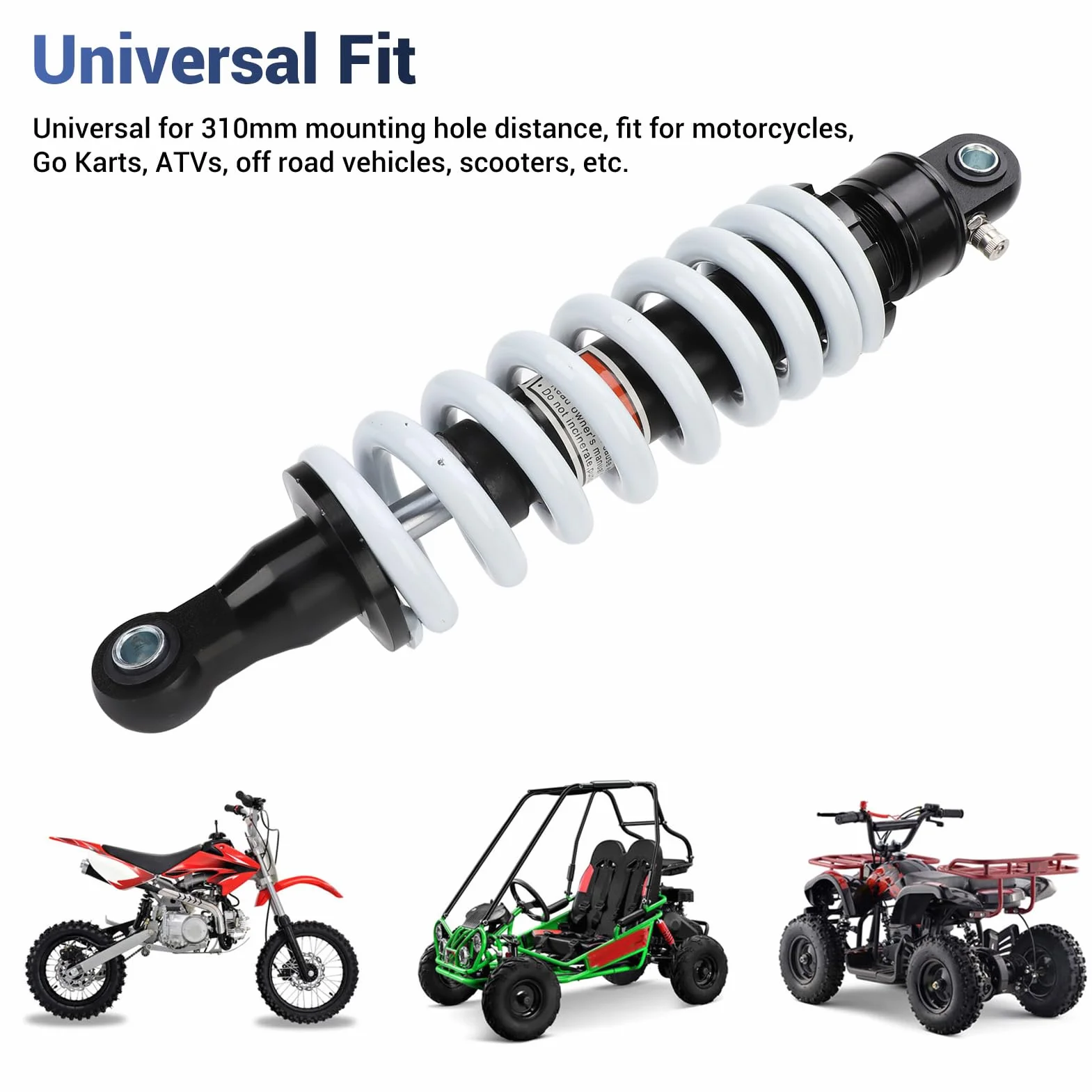 Amortyzator Motocyklowy Tylny 310mm 10mm Stop Aluminium CNC do Dirt Pitbike ATV