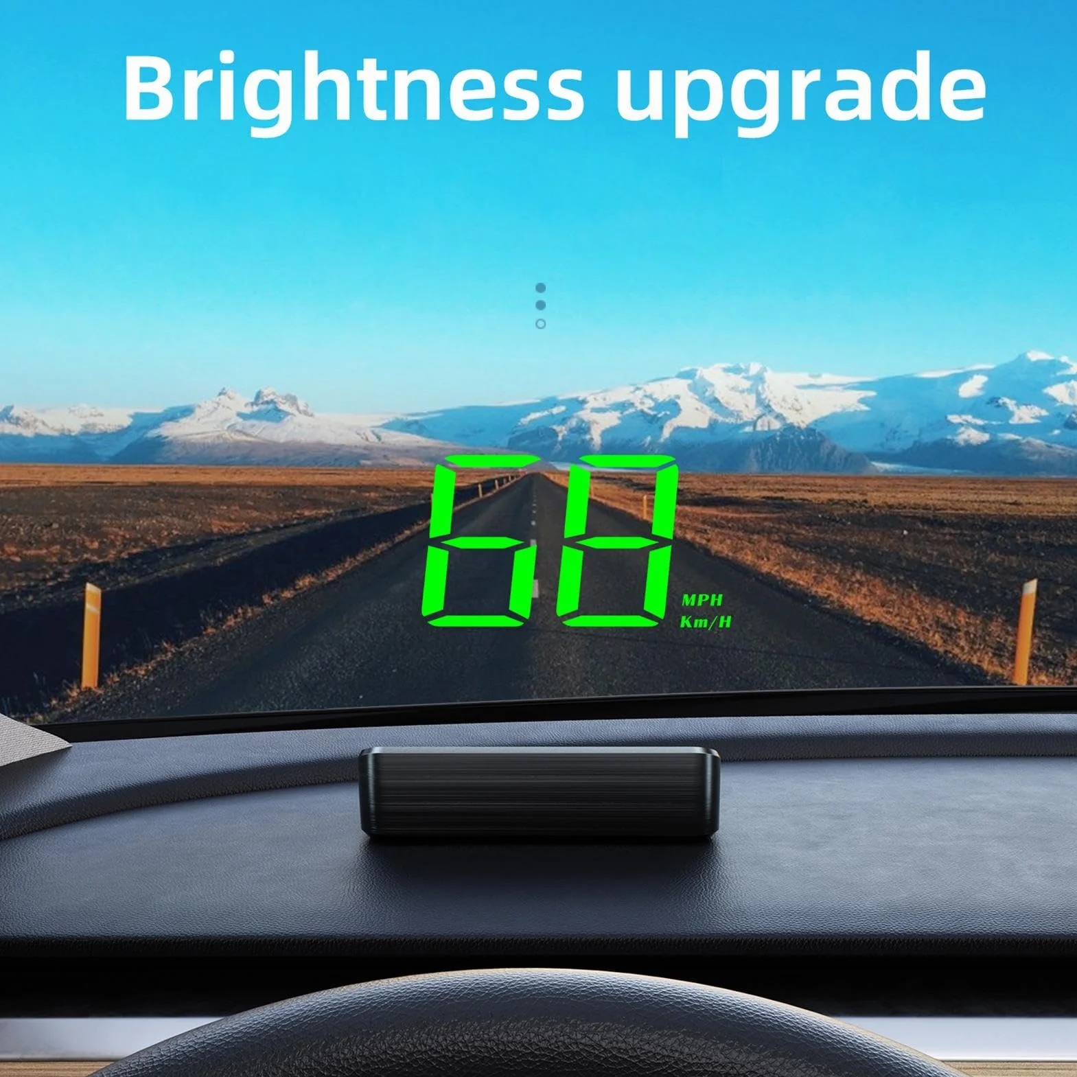 Car Heads Up Display HUD Windshield Monitor 3.54x1.77in Speedometer Dashboard