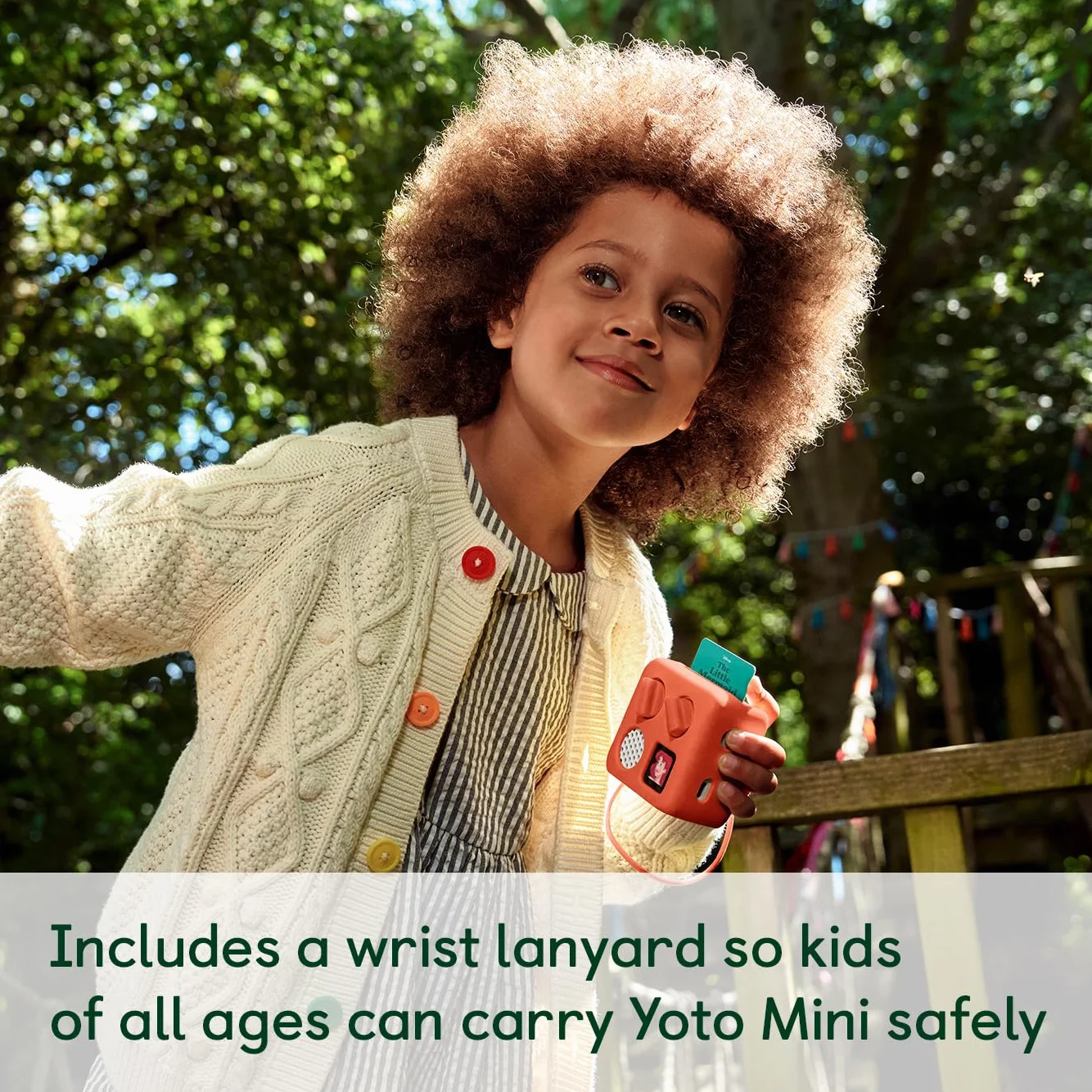 Joto Mini Adventure Jacket w Orange z pasującą smyczką nadgarstka-Akcesorium dla dzieci Mini audio, przeciwpoślizgowy silikonowy okładka skrzyni skóry