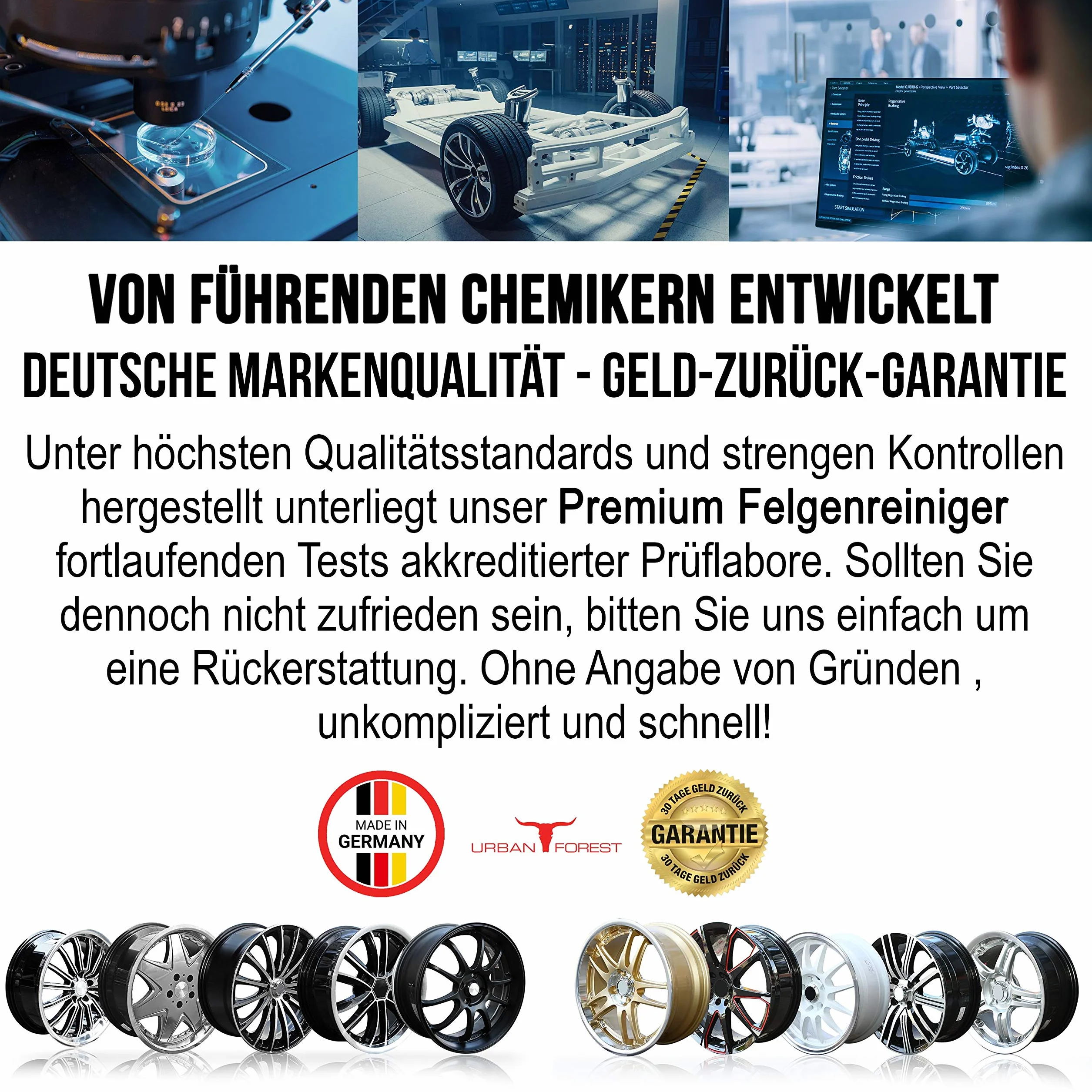 Premium środek do czyszczenia felg samochodowych 1000 ml na felgi aluminiowe z wskaźnikiem kolorów | Środek do czyszczenia wszystkich kół w sprayu | Profesjonalny środek do usuwania brudu | Usuwa kurz