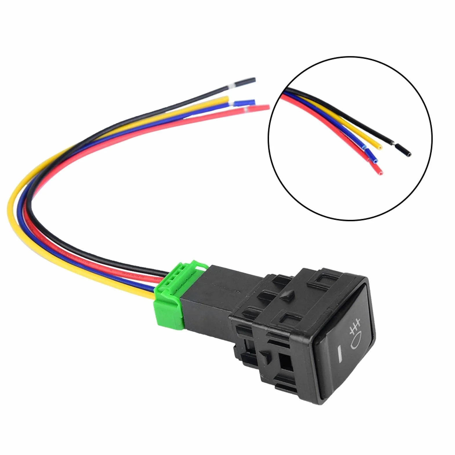 Przełącznik wciskany chwilowy 12V LED 4-biegunowy PVC