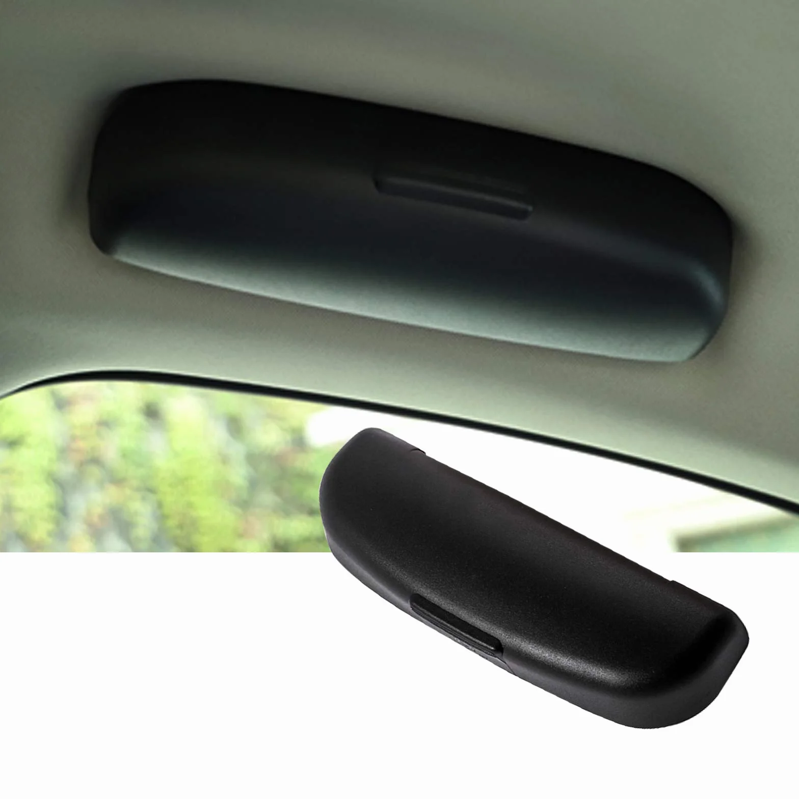 SKTU Etui na okulary do Volvo XC40 XC60 XC90, uchwyt na okulary przeciwsłoneczne, ABS (czarny)