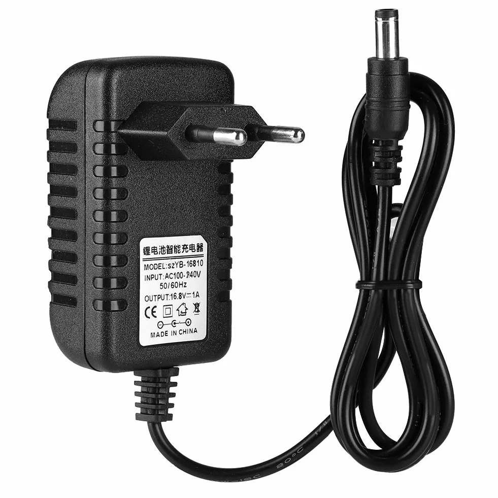 Adapter ładowarki żaroodporny 16,8 V 1 A 100-240 V litowo-jonowy wtyczka europejska