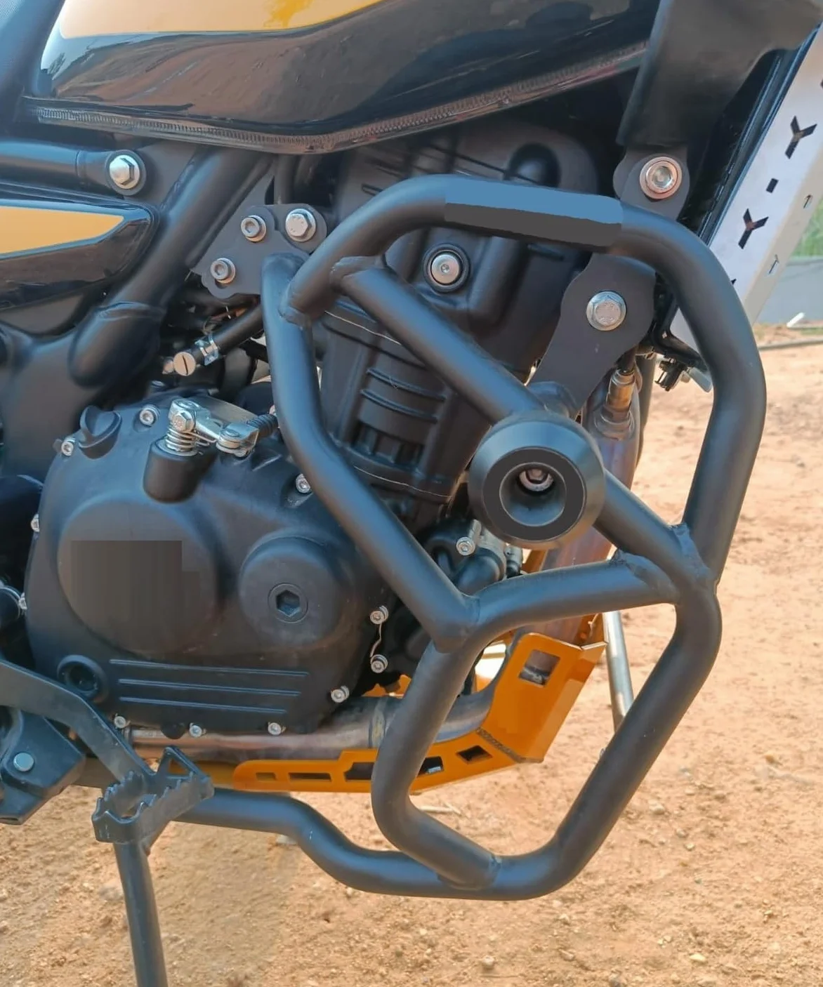 Crash Guard z suwakiem czarny do Royal Enfield New Himalayan 450