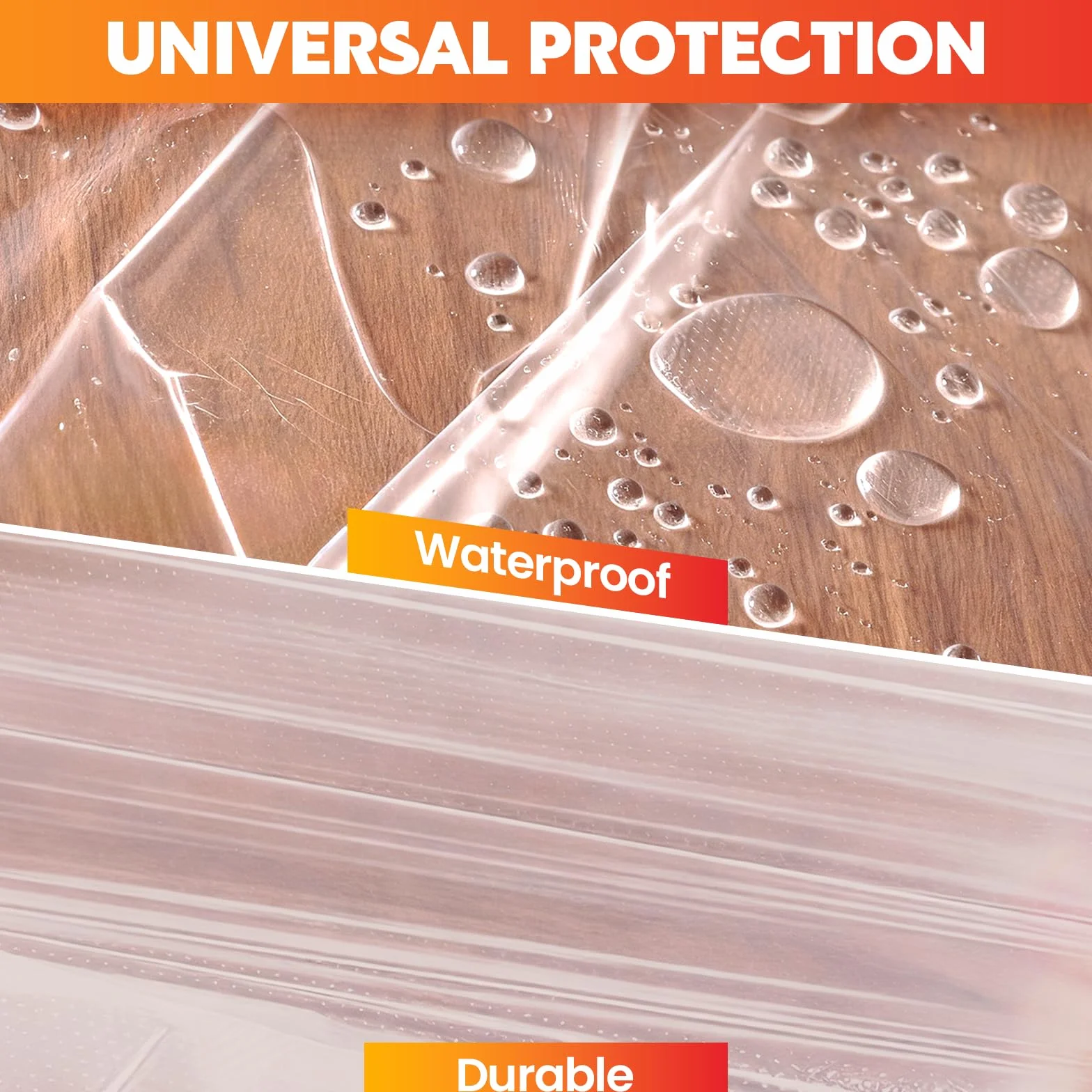 LLPT Ruban adhésif film masquage 270 cm x 20 m Lot de 2 protection peinture meubles muraux