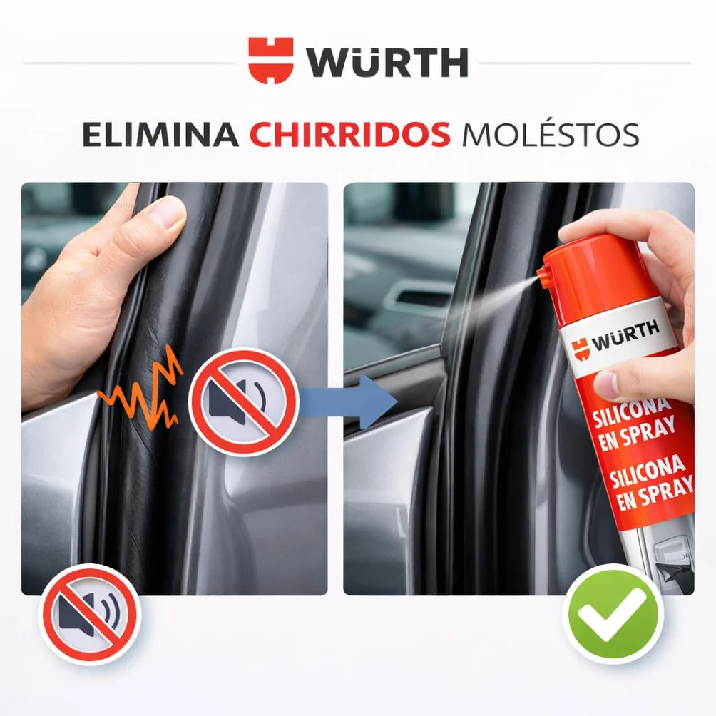 Spray silikonowy 500 ml do tworzyw sztucznych, gumy i metalu