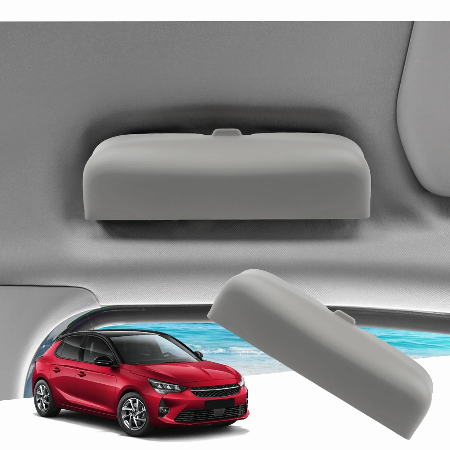 GAFAT 2020-2024 2025 0pel Corsa F/Astra L/Grandland X, etui na okulary przeciwsłoneczne, etui do przechowywania Corsa-e, oryginalny organizer, kompatybilny z akcesoriami Opel Corsa F [ulepszony plus