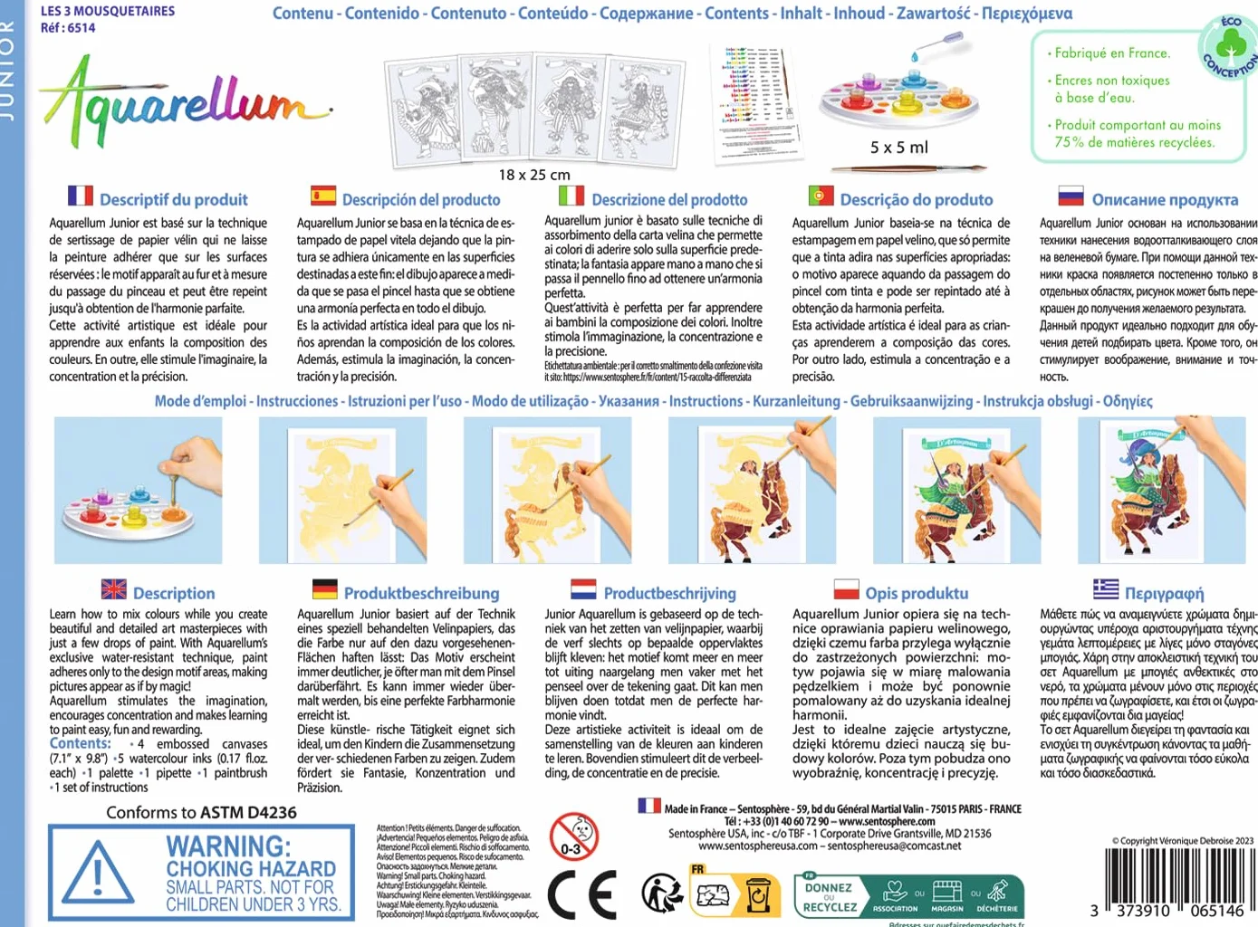 Sentosphère Aquarellum junior 3 muszkieterowie