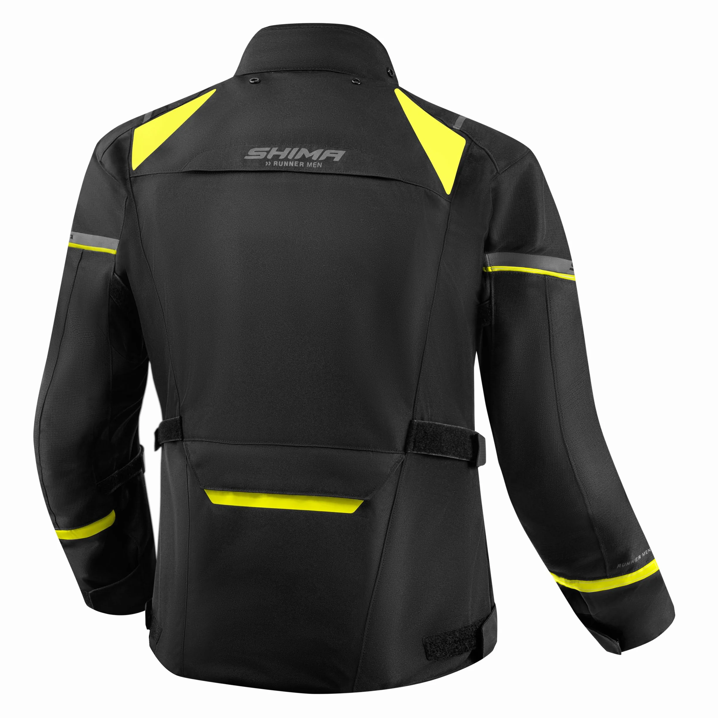 SHIMA RUNNER Kurtka motocyklowa AIRFORCE z ochraniaczem na plecy wodoodporna lekka opancerzona męska fluo M