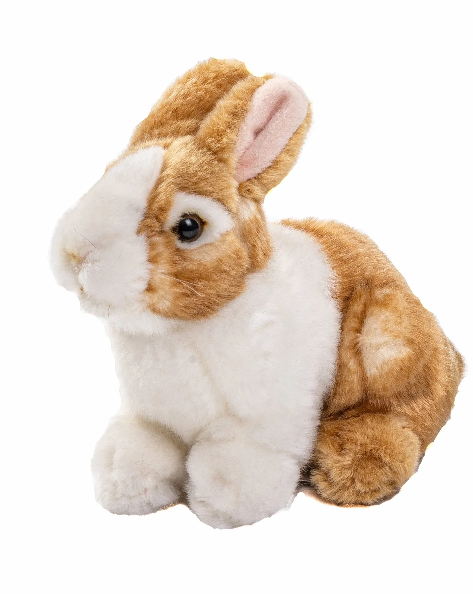 Uni-Toys Królik brązowo-biały, siedzący – 20 cm (długość) – pluszowy zając – pluszowa zabawka, przytulanka