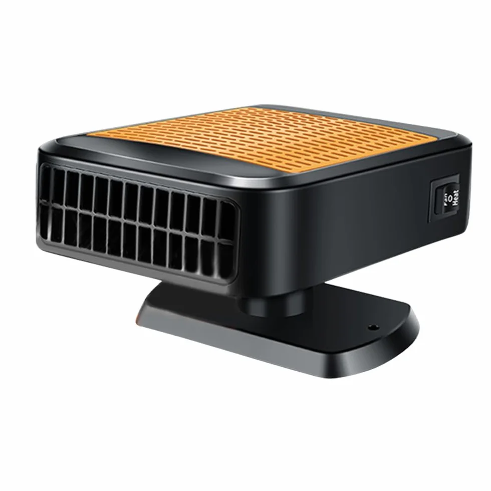 Ogrzewanie samochodowe, 12V 200W odmrażacz samochodowy, przenośne ogrzewanie samochodowe z podstawą obrotową 360°, 2 w 1 ogrzewanie samochodowe i odmrażacz, ogrzewanie postojowe do gniazda
