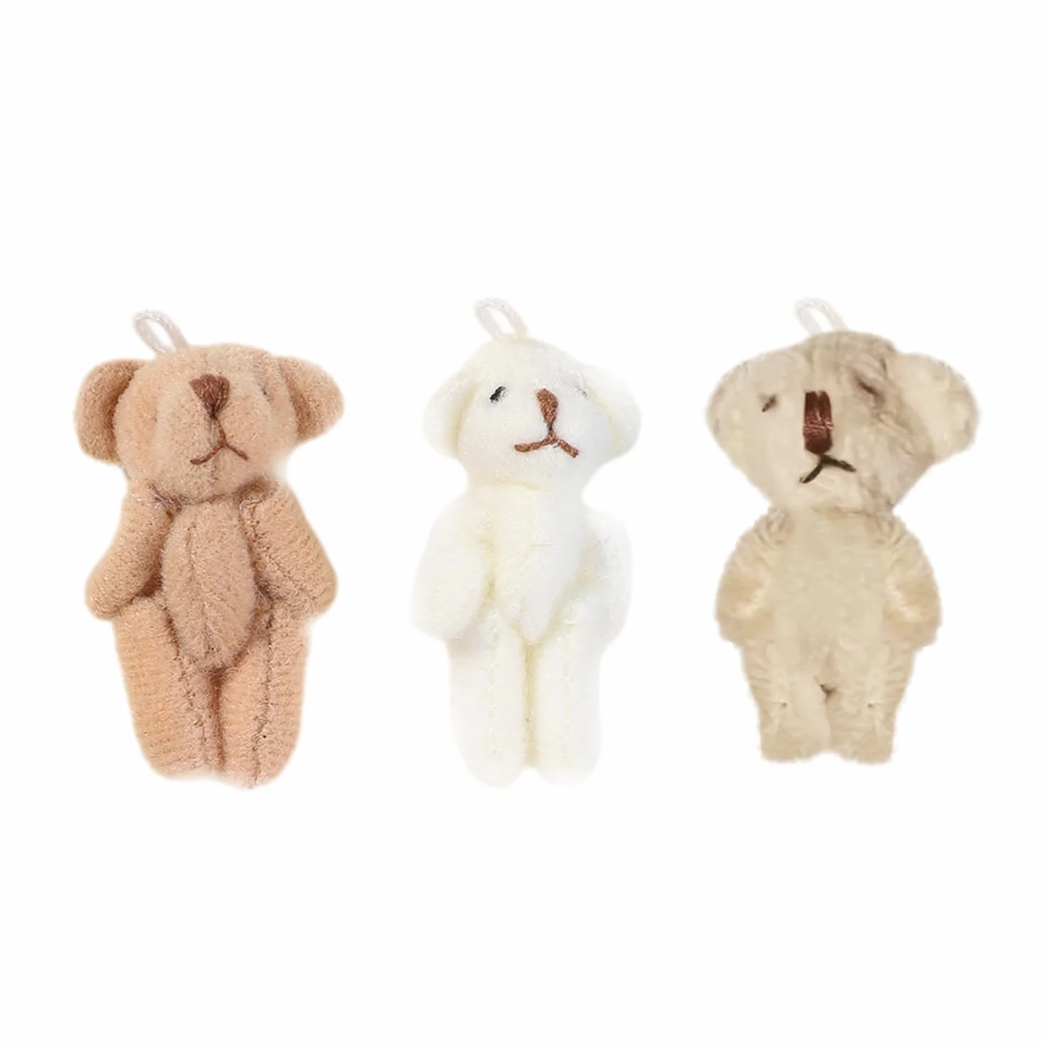 3 sztuki zawieszek w kształcie misia, 4 cm duże pluszowe misia, mini misi, pluszowe zwierzątko, lalki niedźwiedzia, dekoracje niedźwiedzia