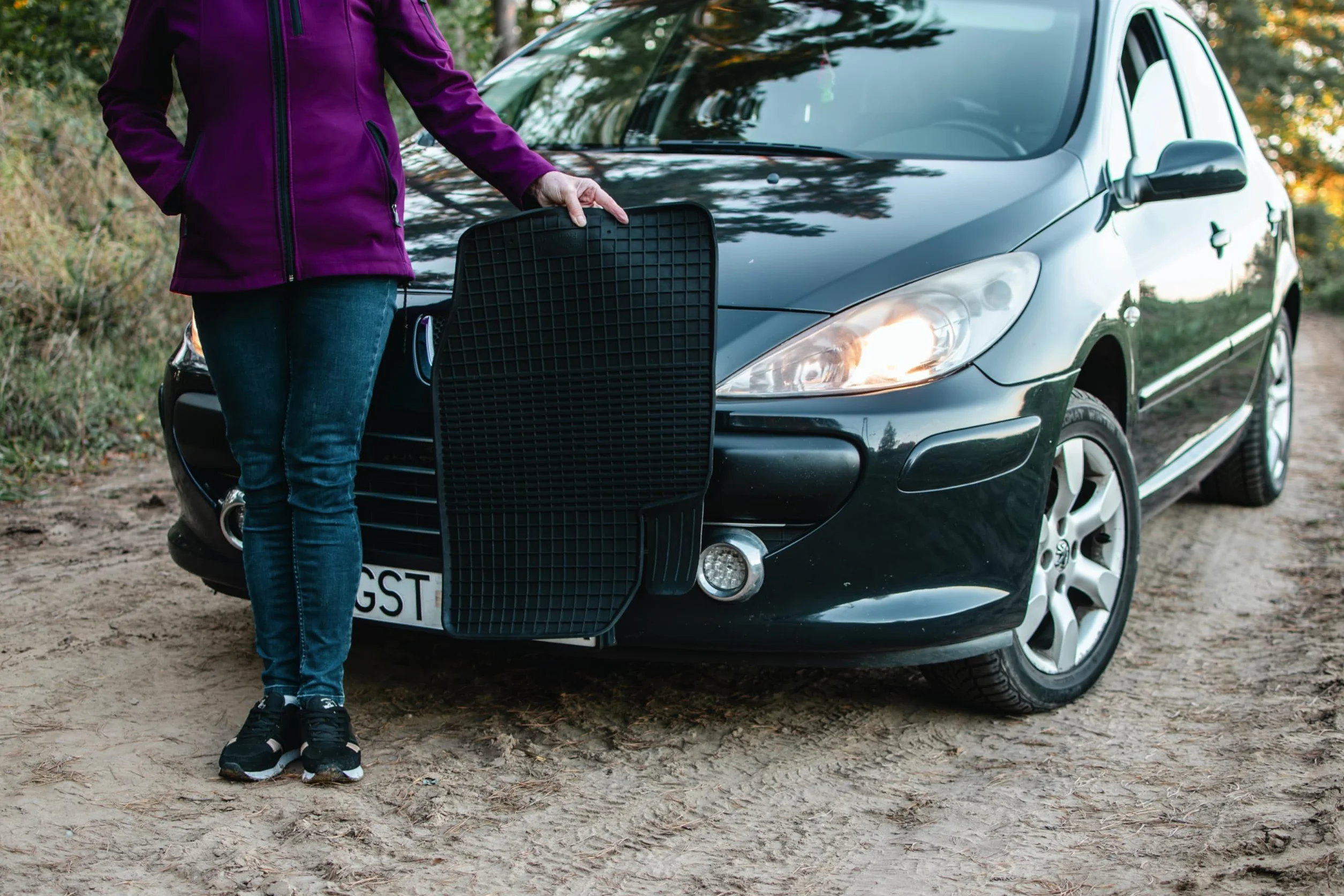 Dywaniki gumowe korytkowe Honda Insight II hatchback 2009-2014 zestaw 4 sztuki