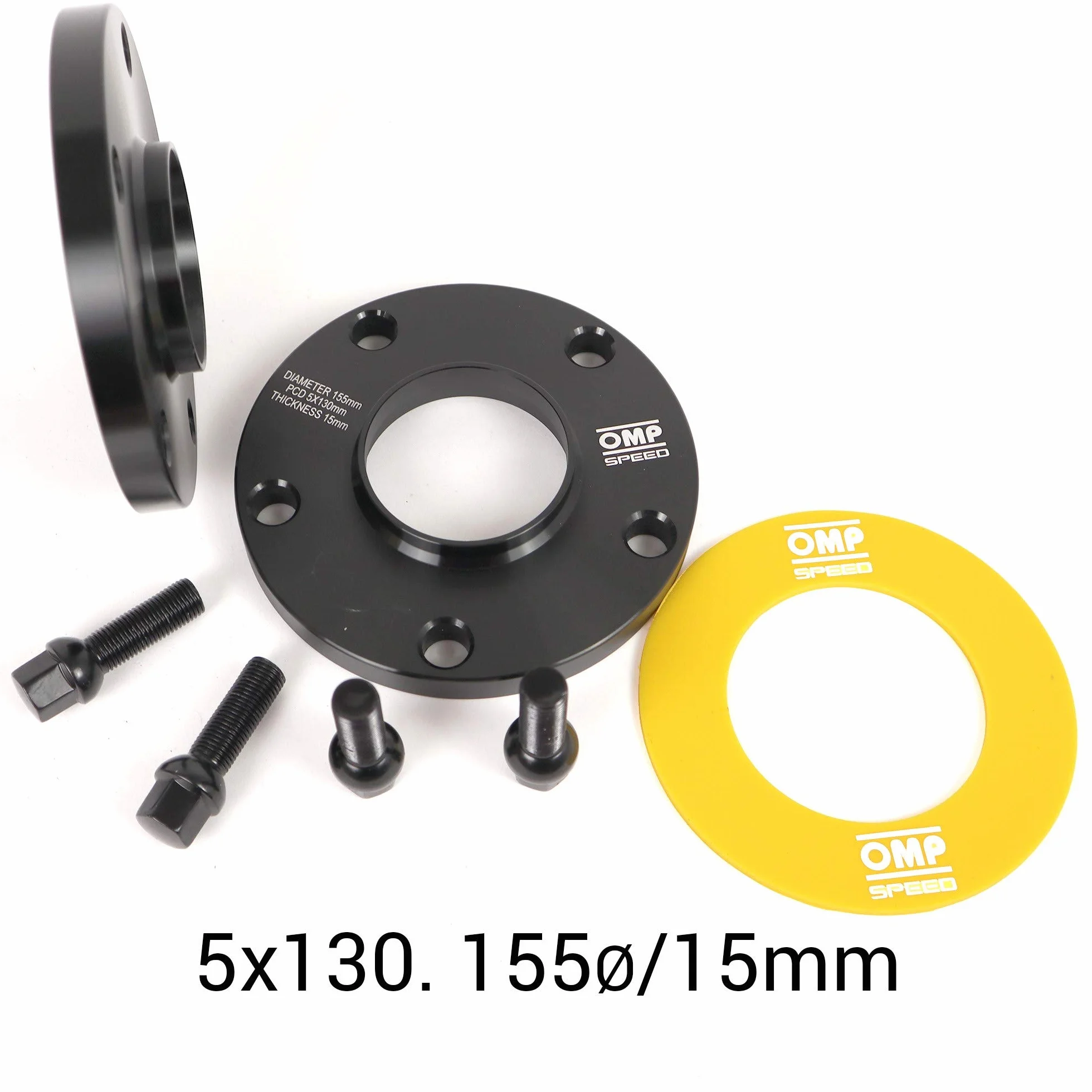OMP Speed Zestaw Dystanse Podwójnie Centrujące Grubość: 20mm PCD: 5X130 CB.H: 71.6 CB.W: 71.6 OD: 139 Śruba M14X1.5 kula Kolor Czarny