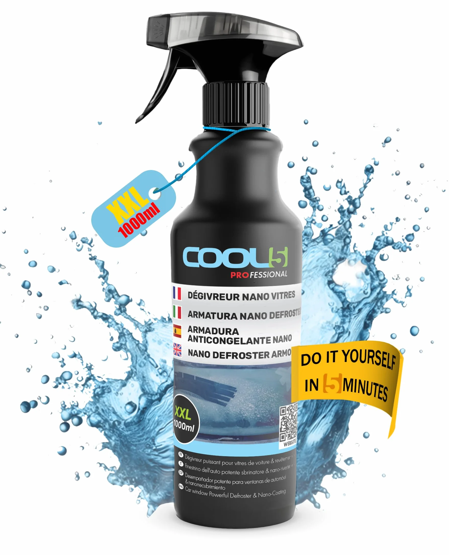 Nano Defroster Armour - Odmrażacz do szyb XXL, 1000 ml