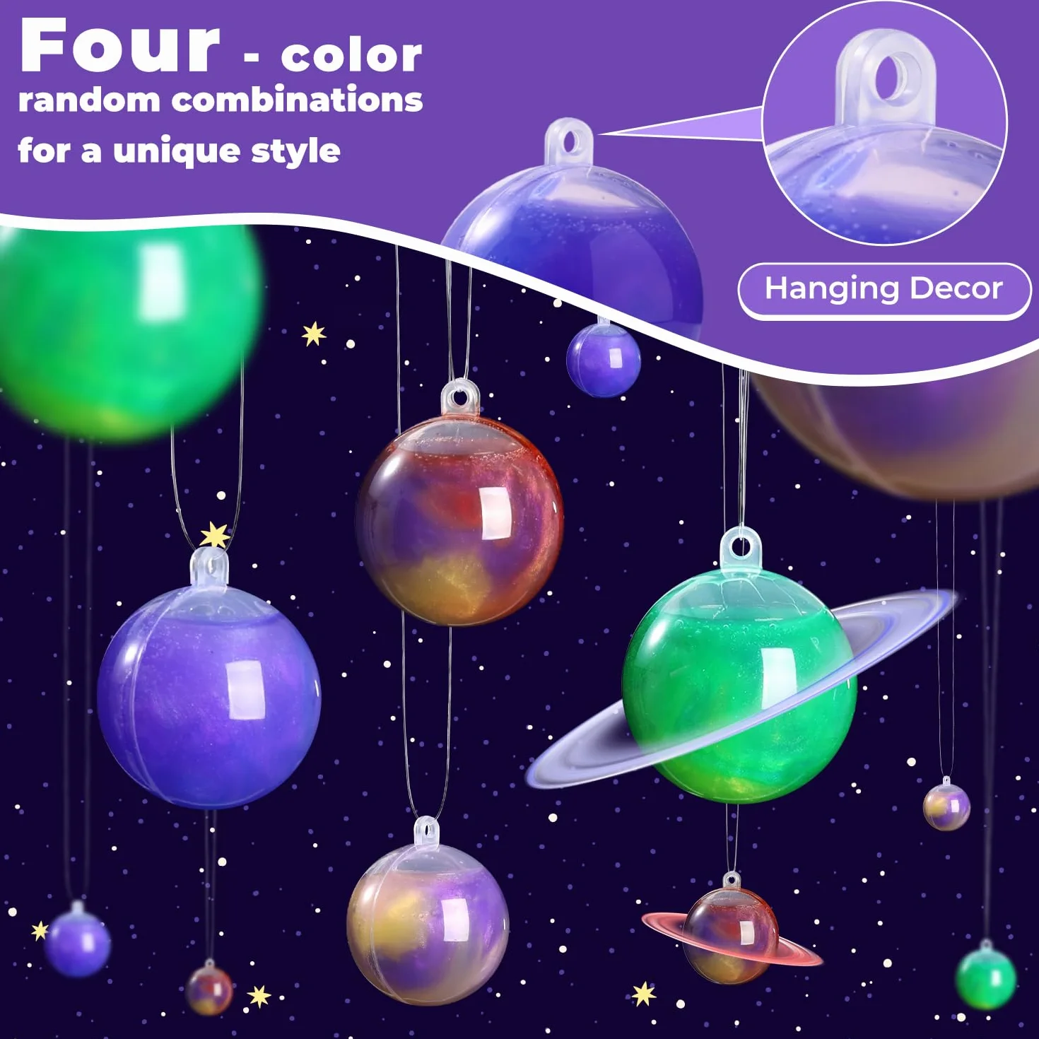 Theefun Slime Party Favors, zestaw 24 sztuk galaktyk Slime Ball Party Favors – rozciągliwy, nie kleje się, redukuje stres i jest bezpieczny dla dziewcząt i chłopców, idealne na imprezę, do klasy