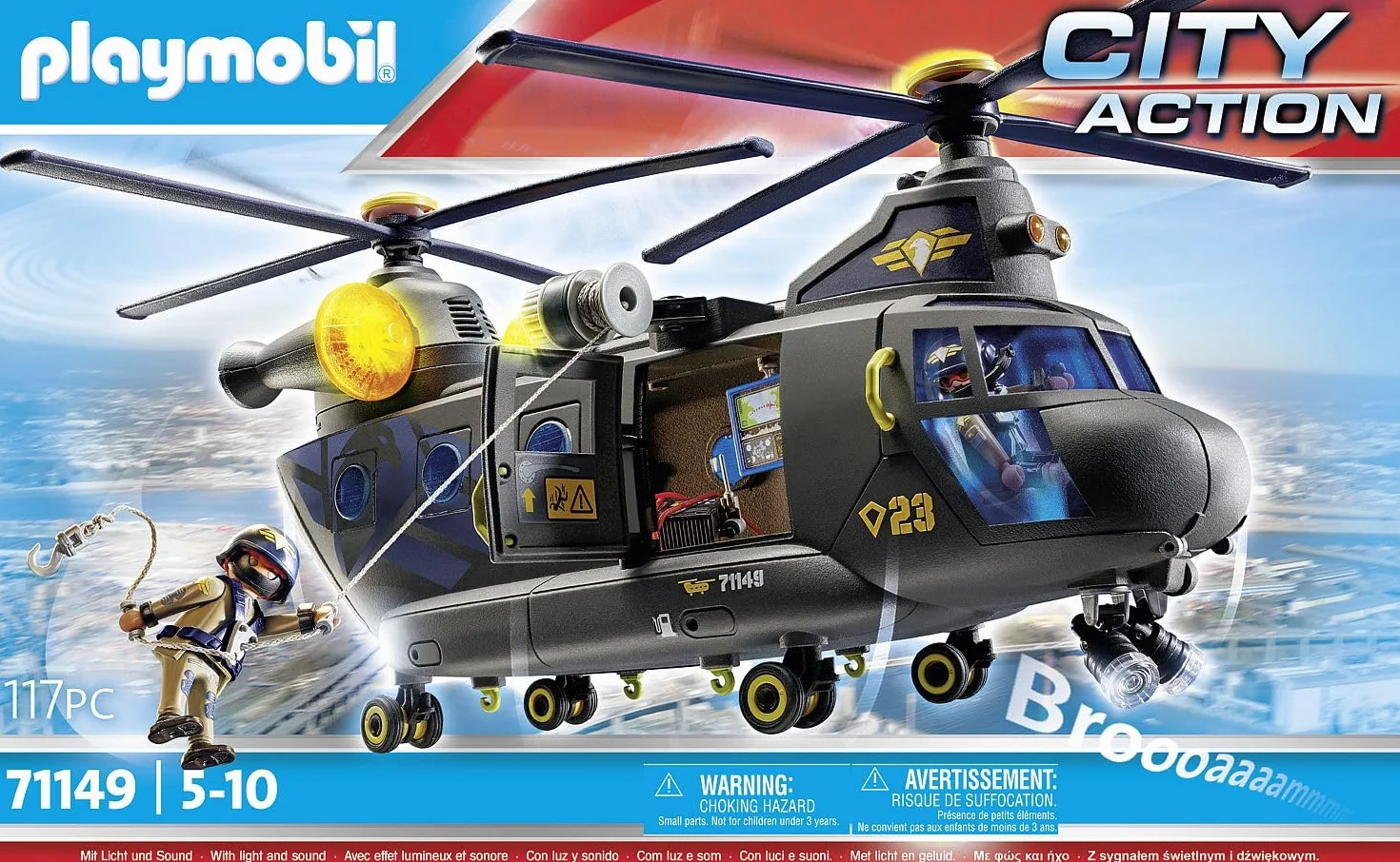 PLAYMOBIL City Action 71149 Śmigłowiec Ratunkowy Jednostki Specjalnej, od 5 Lat