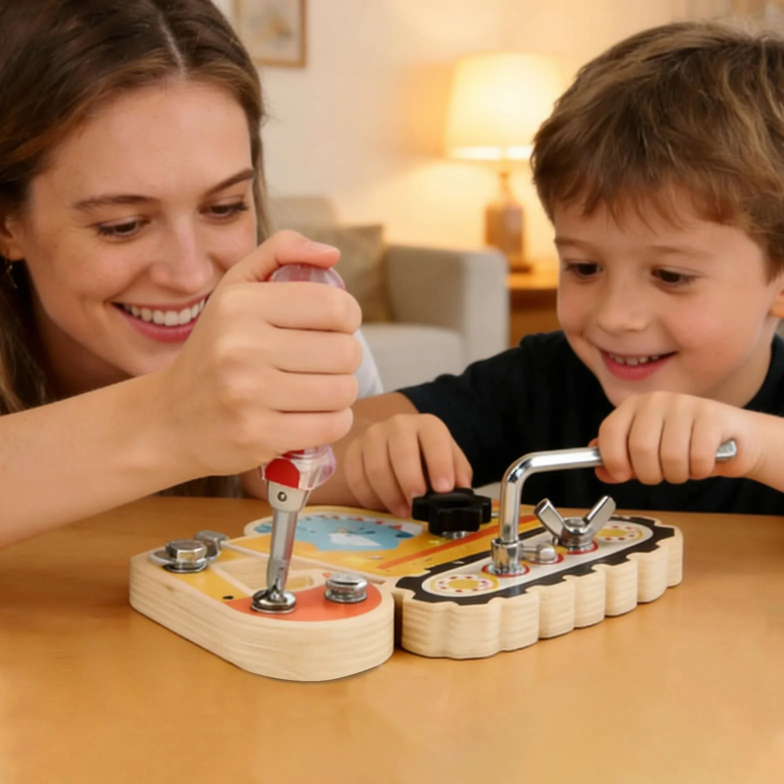 Montessori Montessori wkręty, zabawka do wkręcania, zabawka od 3 koparek, zabawka dla dzieci z uroczymi
