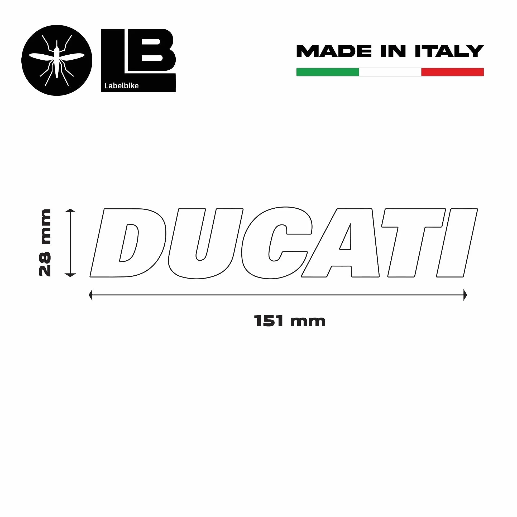 Naklejki Ducati Racing Zestaw 2 na zbiornik motocykla
