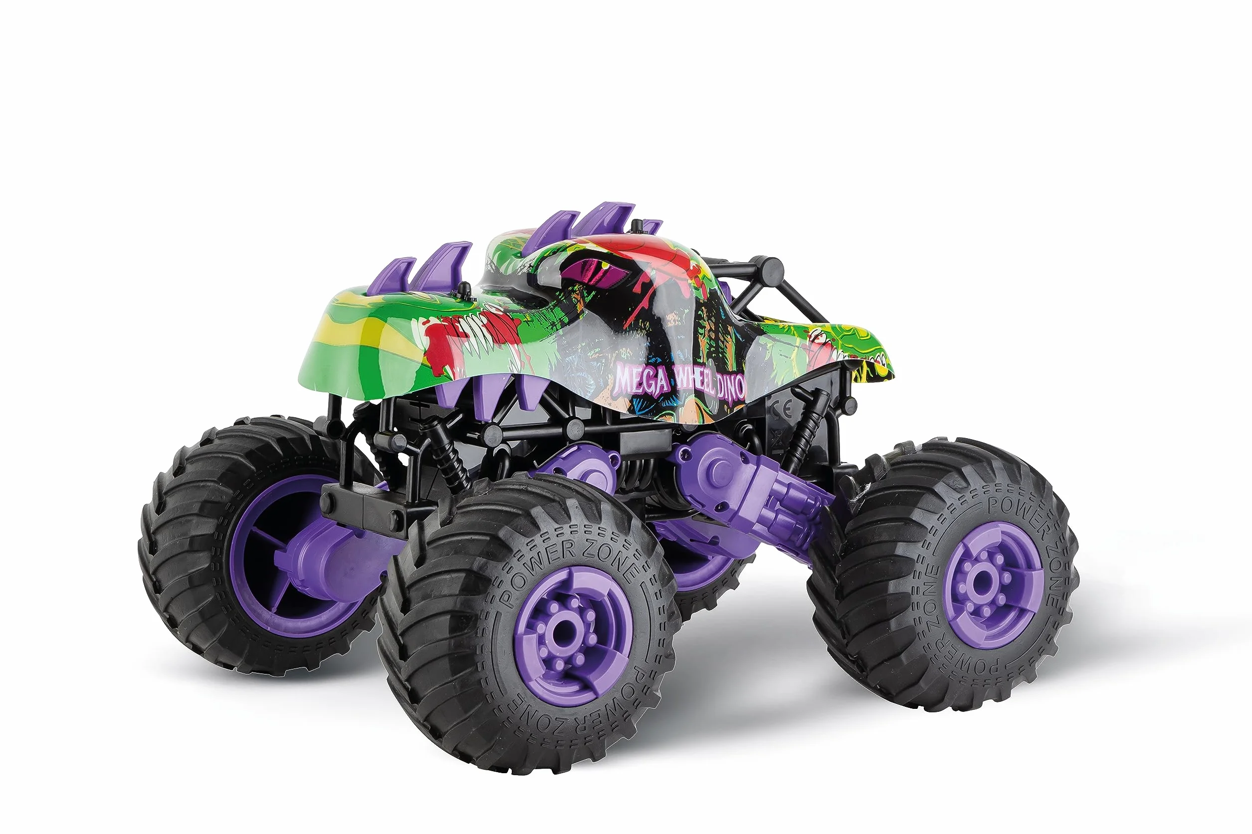 Carrera 370160146 Carrera RC Mega Wheel Dino Imponujące 360 akrobacji i spektakularne pokazy świetlne napęd na wszystkie koła i wysokiej jakości technika niesamowite wrażenia terenowe
