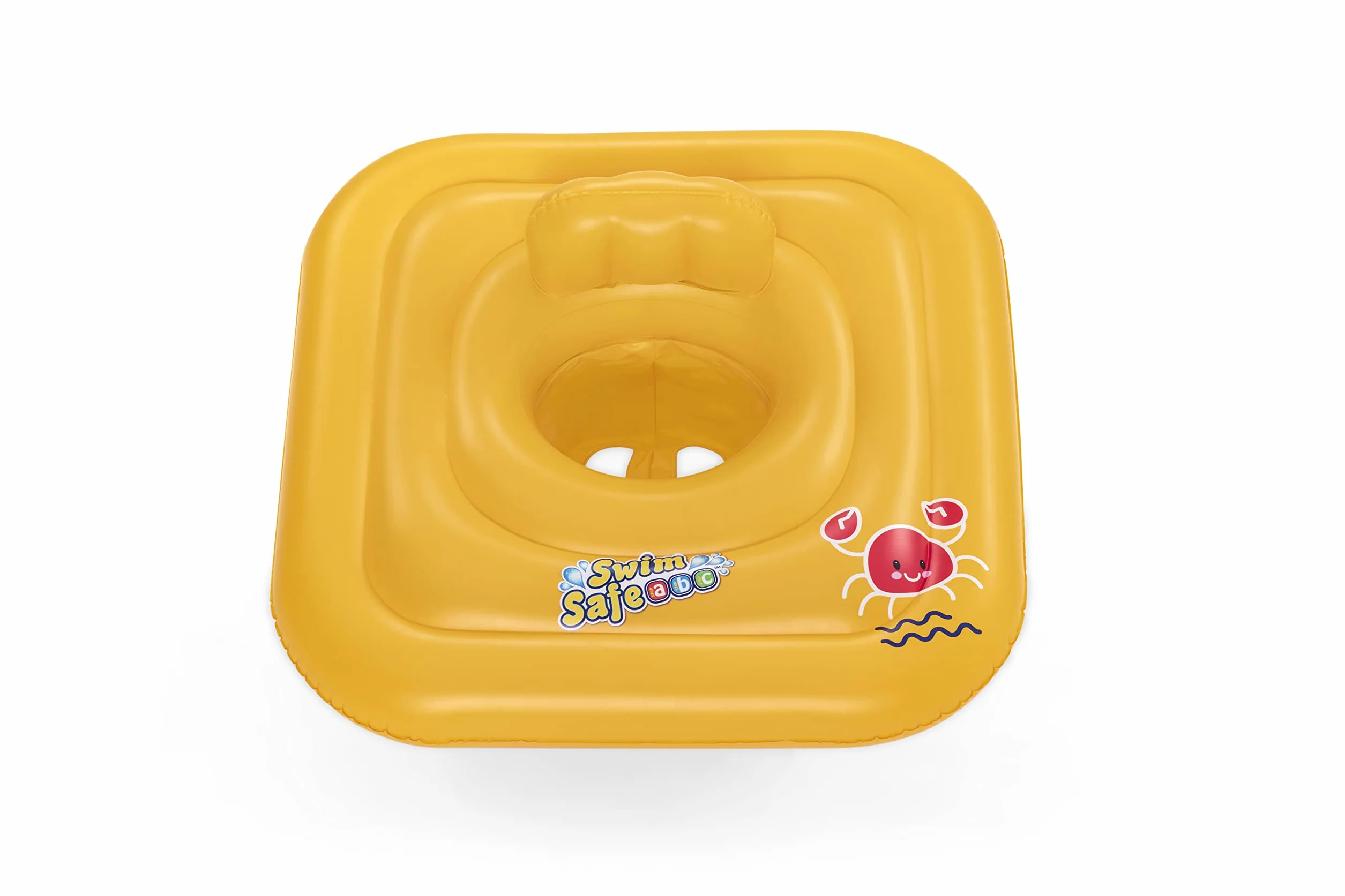 BESTWAY - Koło ratunkowe z siedziskiem Swim Safe A - Nadmuchiwane - 32050N - Żółte - Winyl - 65cm x 26cm - Bezpieczeństwo Dziecka - Zabawa na świeżym powietrzu - Basen - Dziecko - Od 6 miesiąca życia