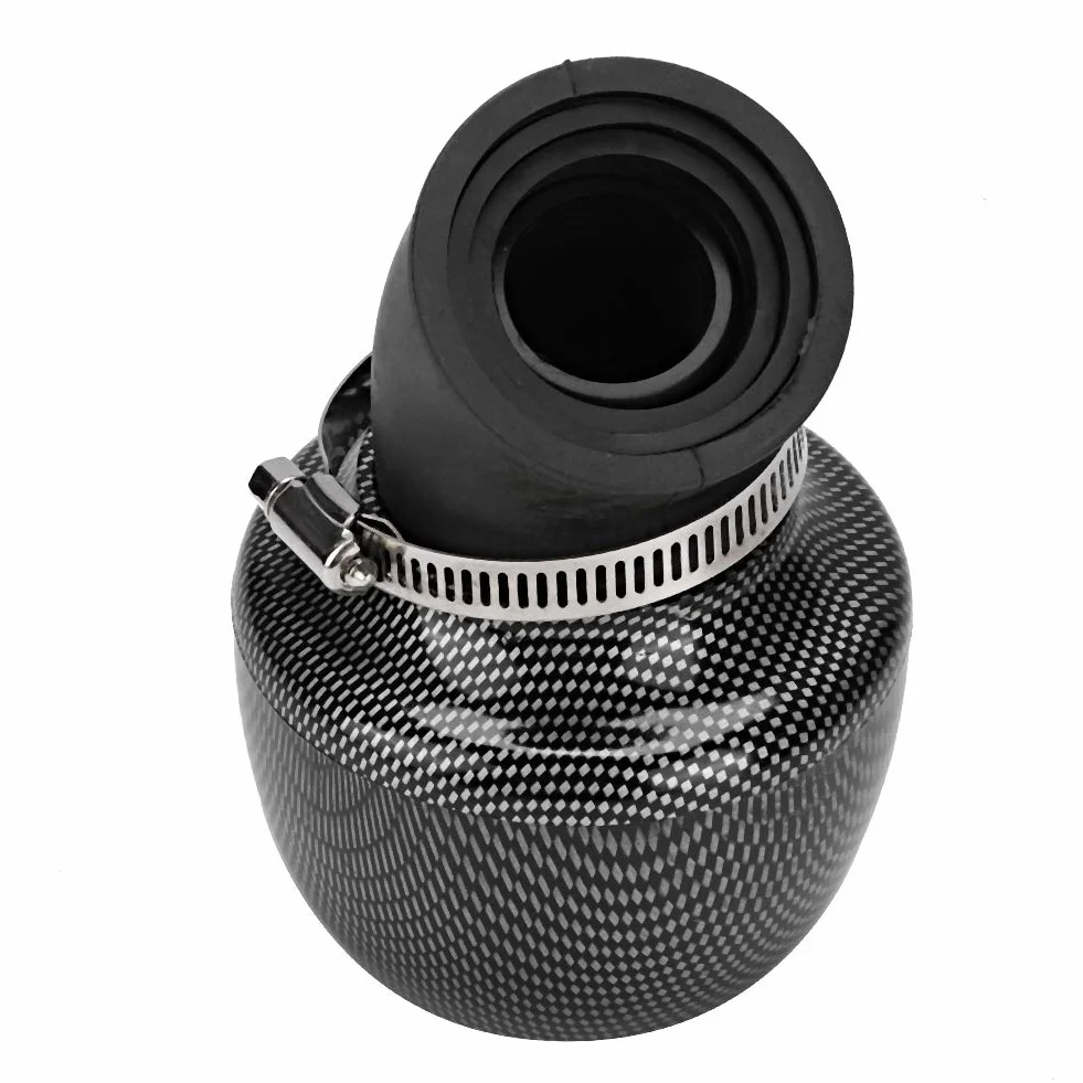 Motocyklowy filtr powietrza uniwersalny filtr powietrza do motocykla filtr wlotowy tekstura włókna węglowego motocykl skuter ATV Do Dirt Bike oczyszczacz powietrza 28 mm 35 mm 45 mm 48 mm