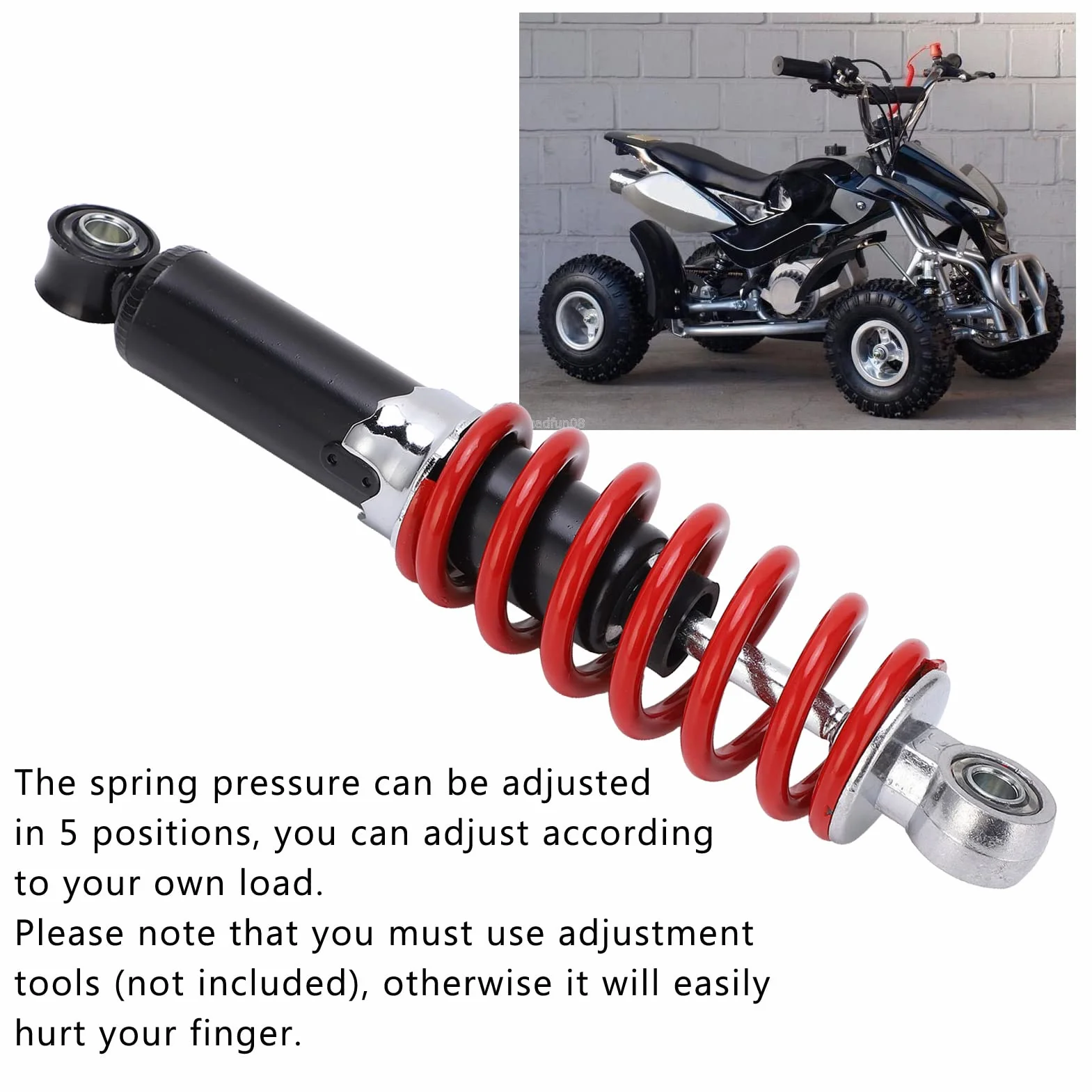 Amortyzator 250mm regulowany tylny zamiennik stopu stali dla TaoTao 50cc-125cc Go Kart ATV Quad