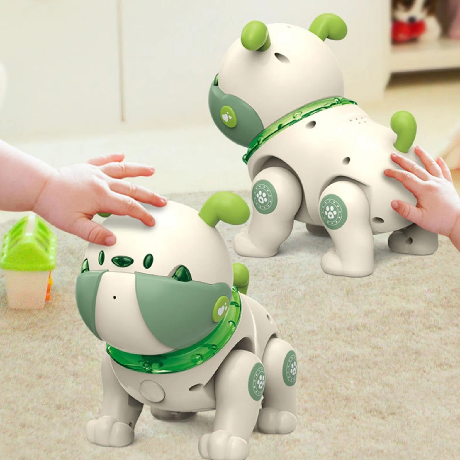 Children Intelligent Robotic Dog, Children Remote Control Robot Toy Dog, Early Learning Toy, Smart Touch Sensing Animals Backyard, Singing Robot Dog, Easy To Use, Portable for Boys Girls