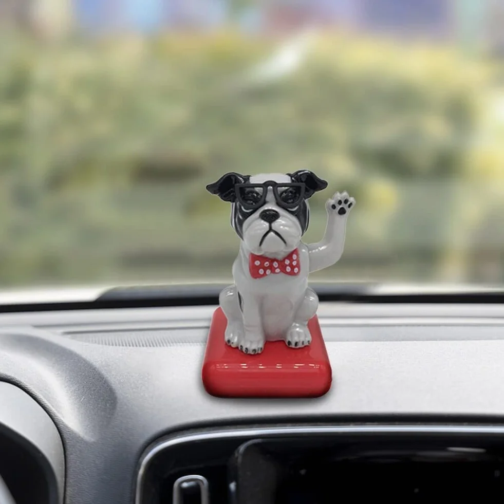 Solarne tańczące psy, zabawka do tańca solarnego, kołysząca się zabawka, ozdoby wnętrza samochodu, zasilany energią słoneczną, bobblehead do dekoracji samochodu