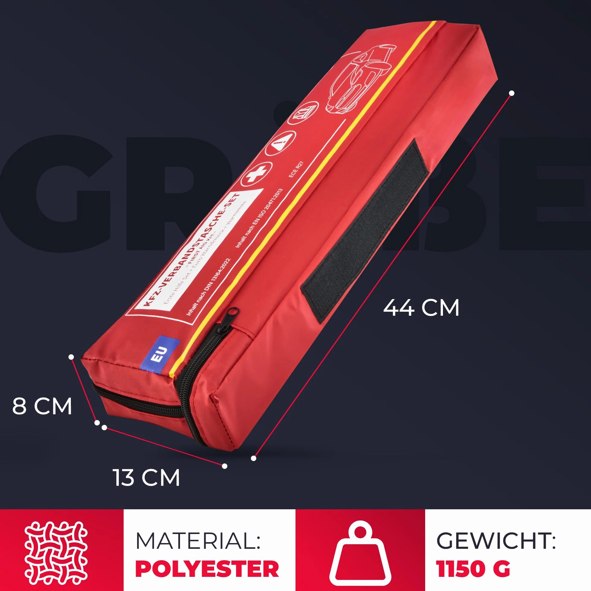 Smart-Planet Apteczka samochodowa DIN 13164:2022 zestaw pierwszej pomocy