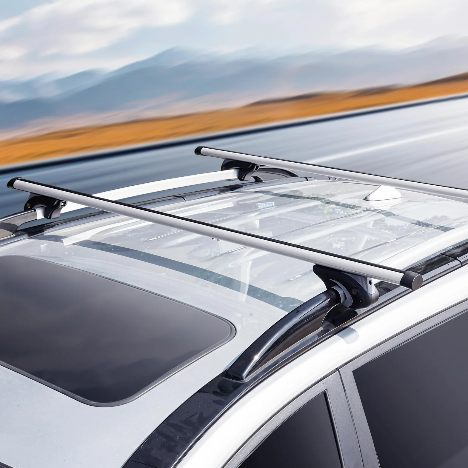 VEVOR Uniwersalny bagażnik dachowy 132 cm aluminiowy regulowany z zamkami do SUV sedana