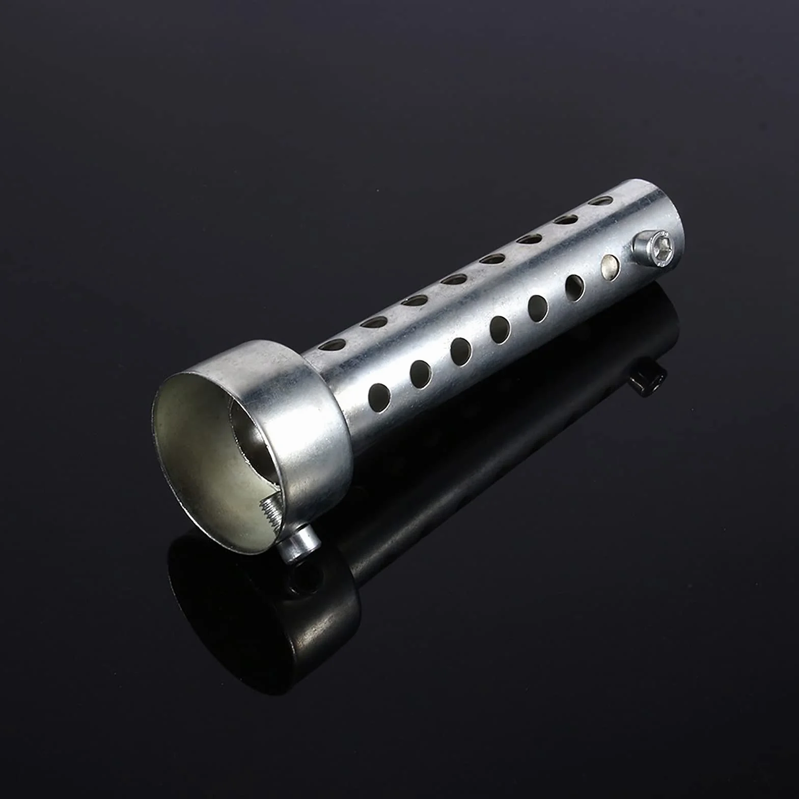 Tłumik Rury Edukacyjnej, Wydech Motocykla Może DB Killer Tłumik Wkładka Tłumika Srebrna 42mm Uniwersalna dla Większości Motocykli dla Db Killer 45mm Uniwersalna Przegroda Motocyklowa 47mm(45mm)