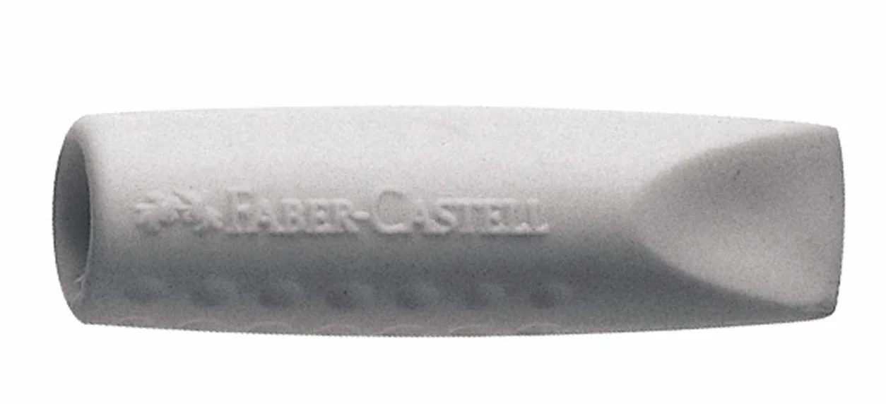 Gumki do ścierania Grip szare 2 sztuki, Faber-Castell + 2 ołówki HB