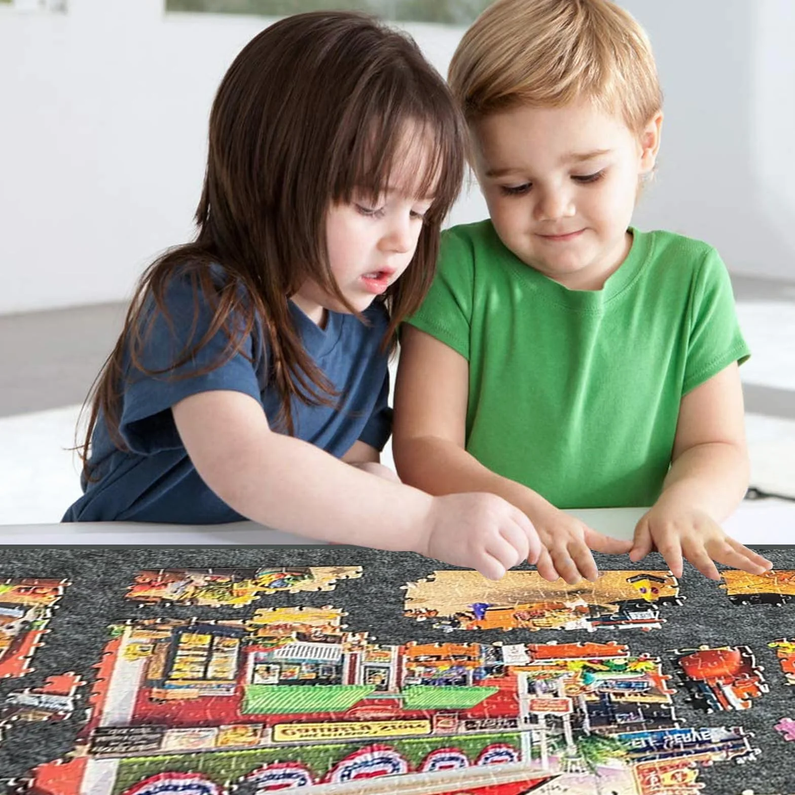 Przechylana tablica do puzzli, tablica do puzzli 1000 elementów z podstawką i pokrowcem zaprojektowanym 2 w 1, lekka filcowa torba do przechowywania z 6 szufladami, przenośny stół plateau do puzzli