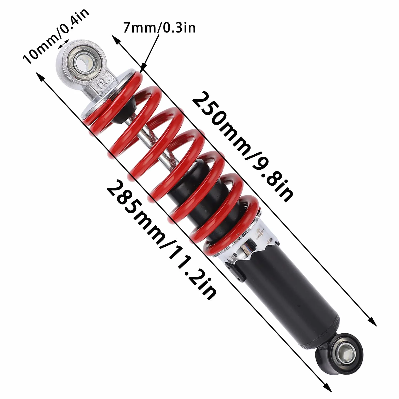 Amortyzator 250mm regulowany tylny zamiennik stopu stali dla TaoTao 50cc-125cc Go Kart ATV Quad