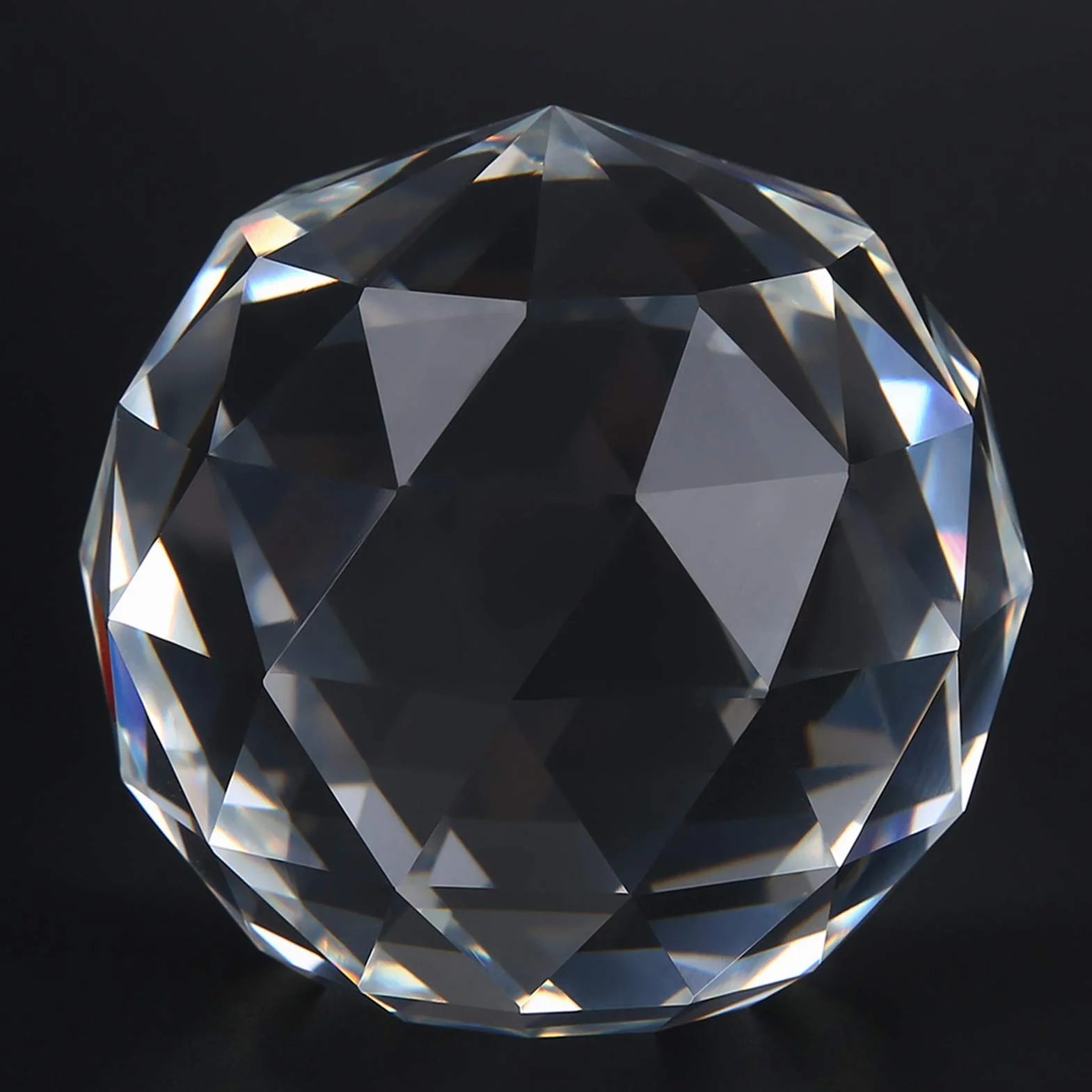 Wyczyść pryzmat kula kryształowa kula kryształowa szklana kula 60/80mm kryształowa kula pryzmaty Suncatcher dla Feng Shui kryształowe szklane kule kryształowe (60mm)